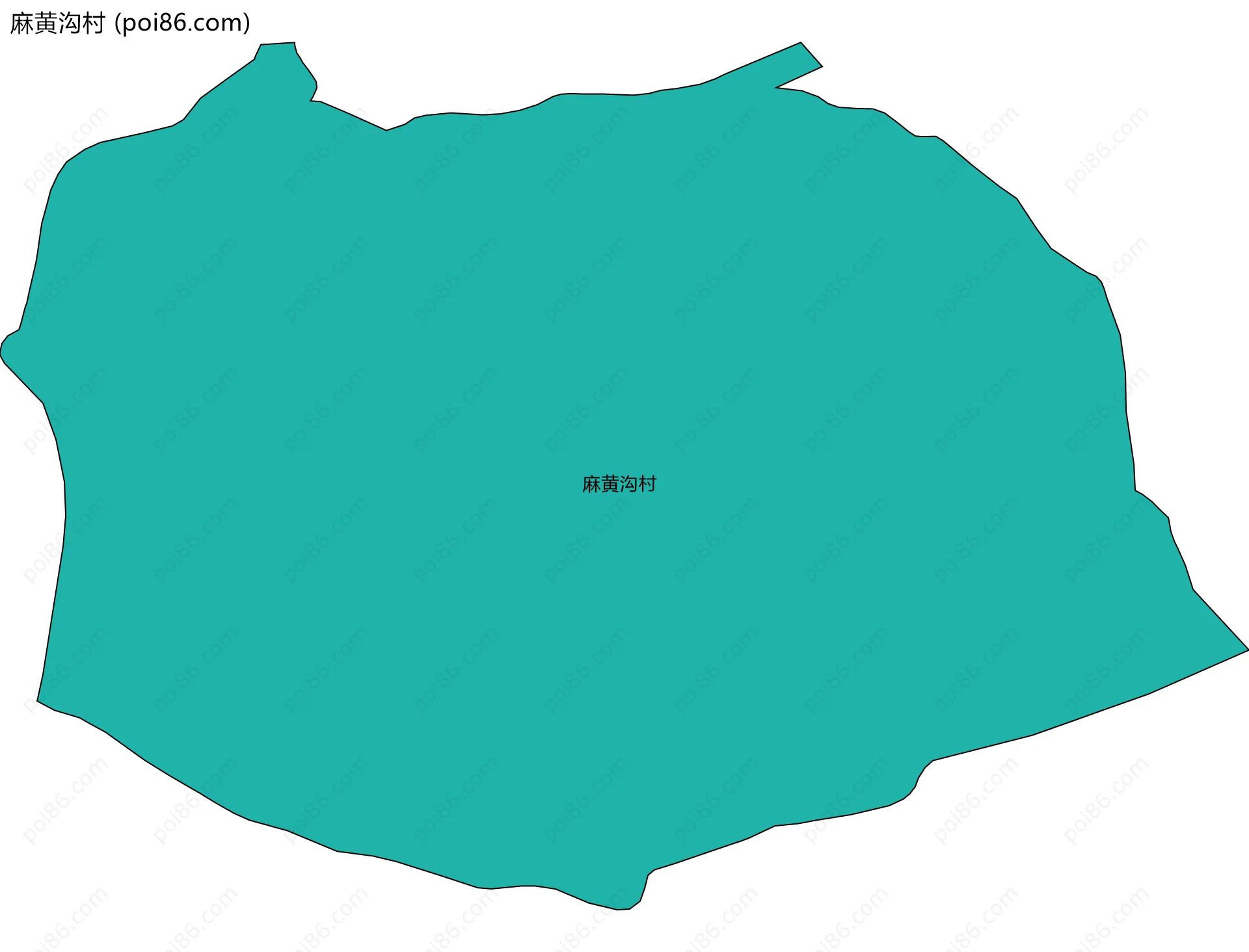 麻黄沟村边界地图