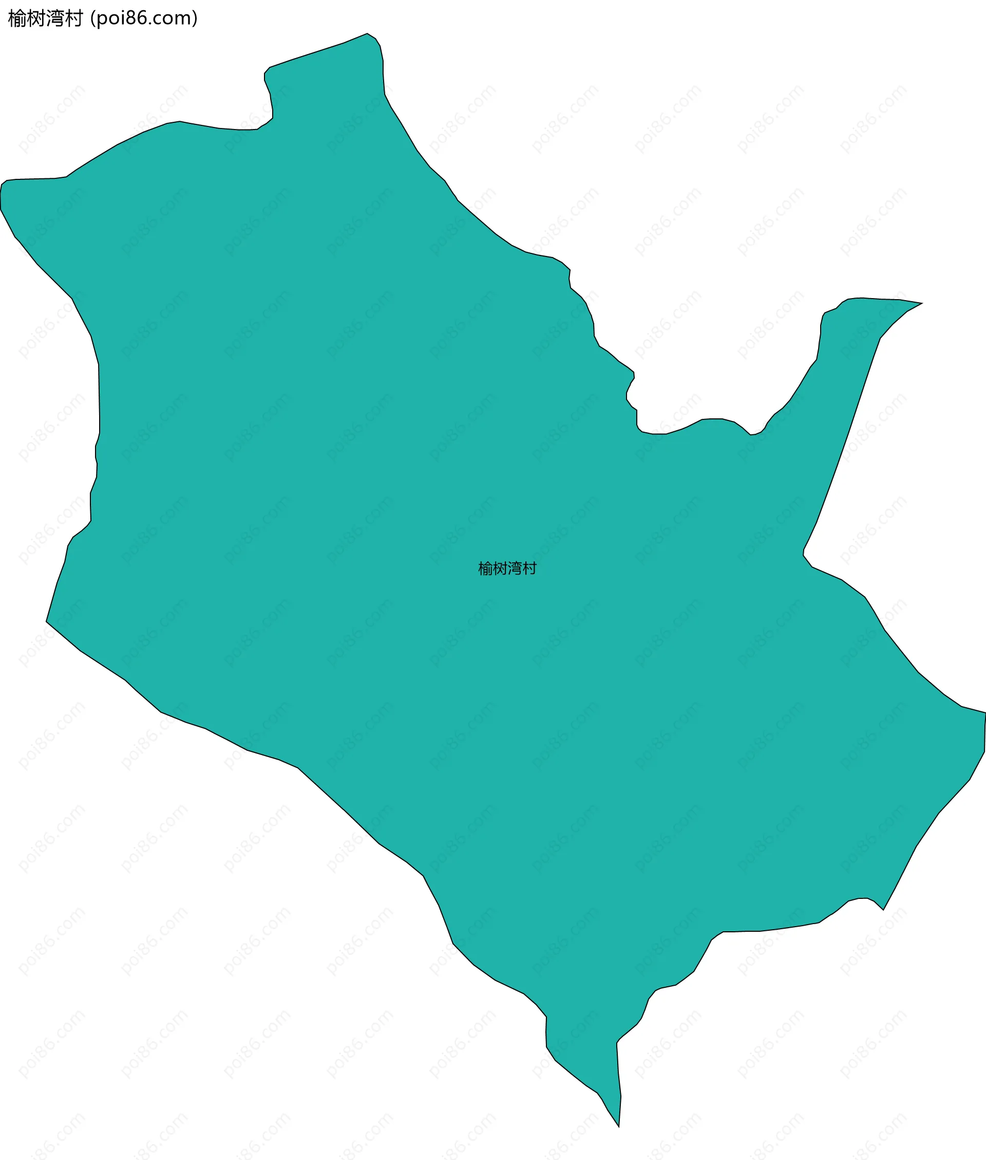 榆树湾村边界地图