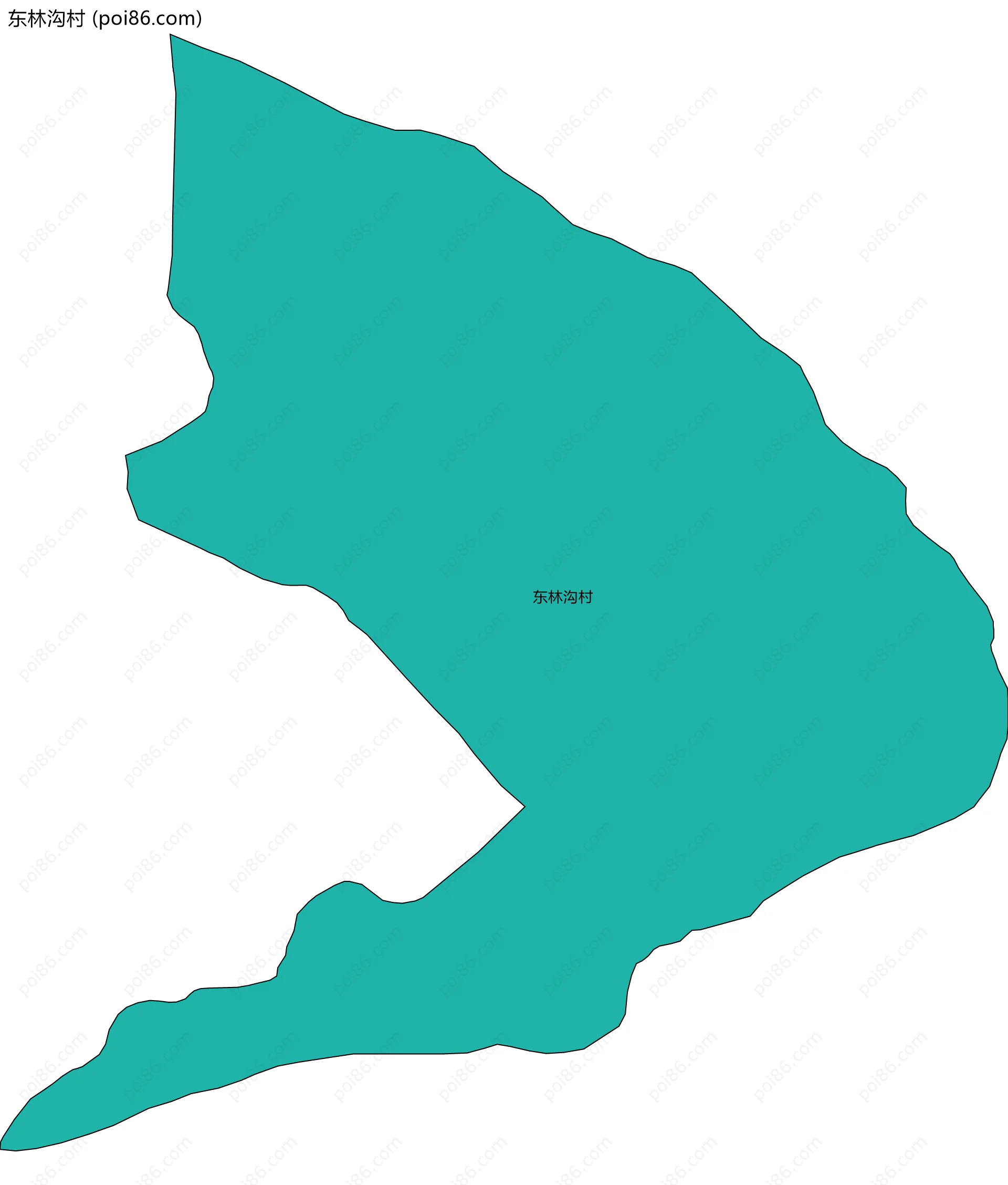 东林沟村边界地图