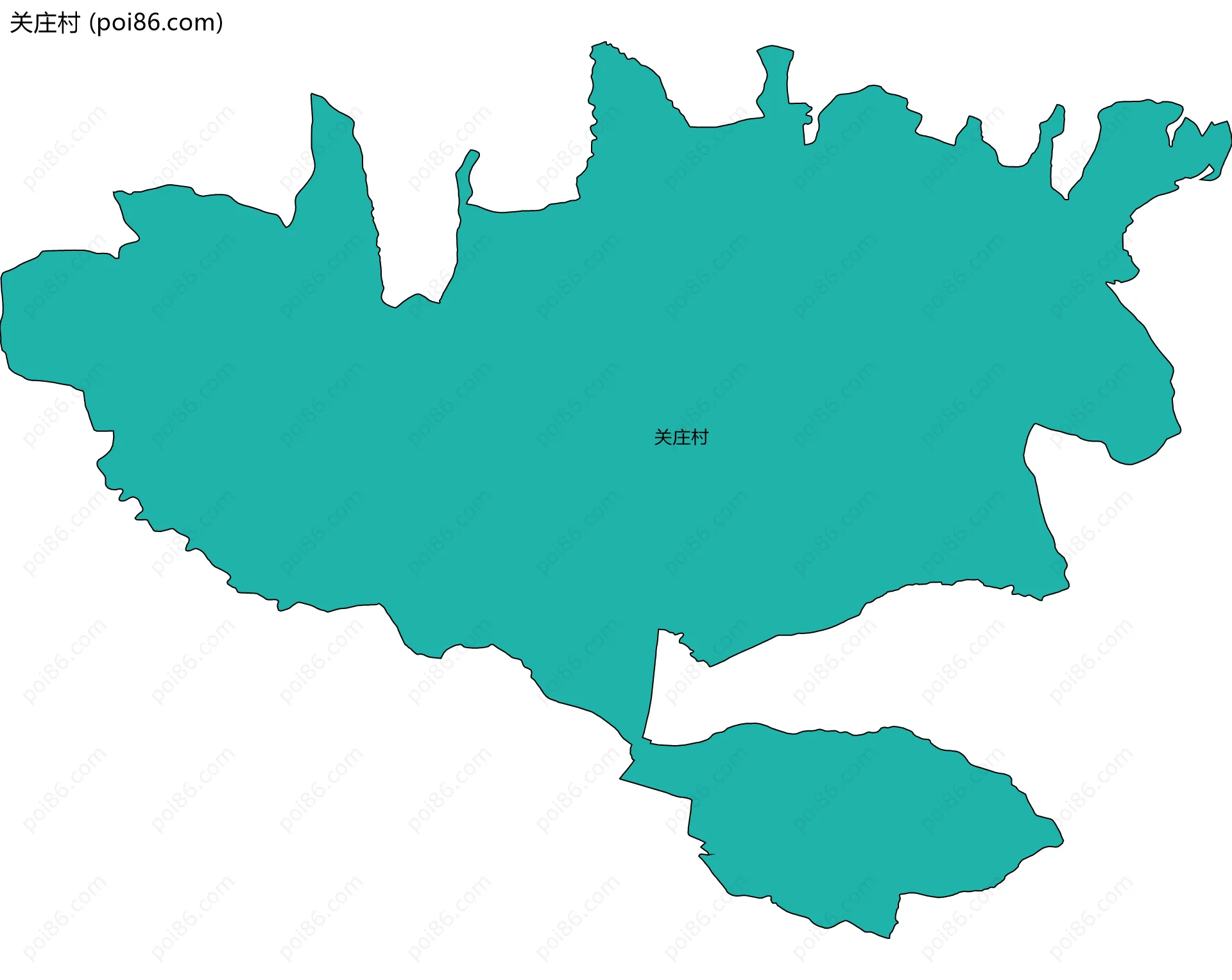 关庄村边界地图