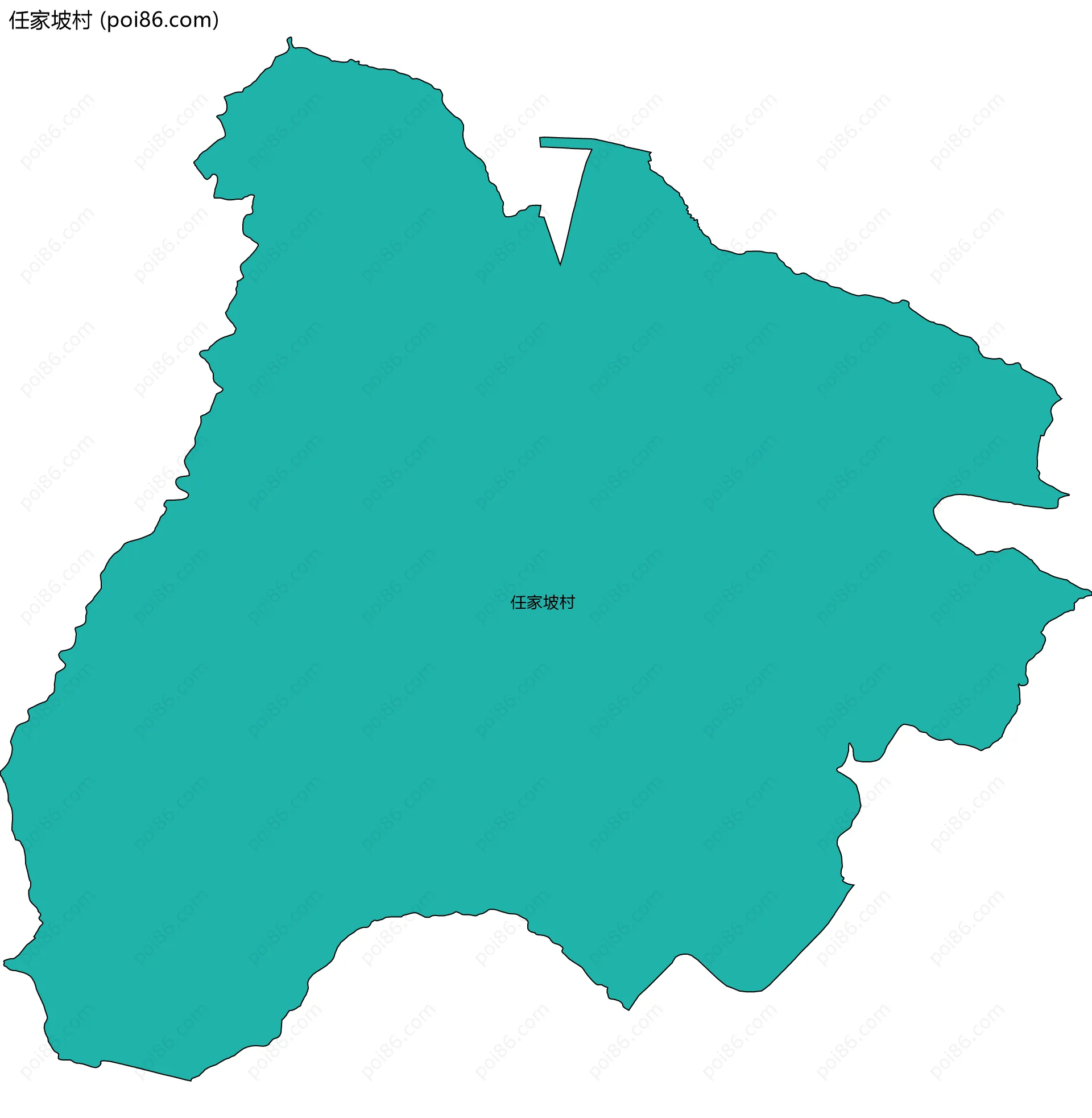 任家坡村边界地图