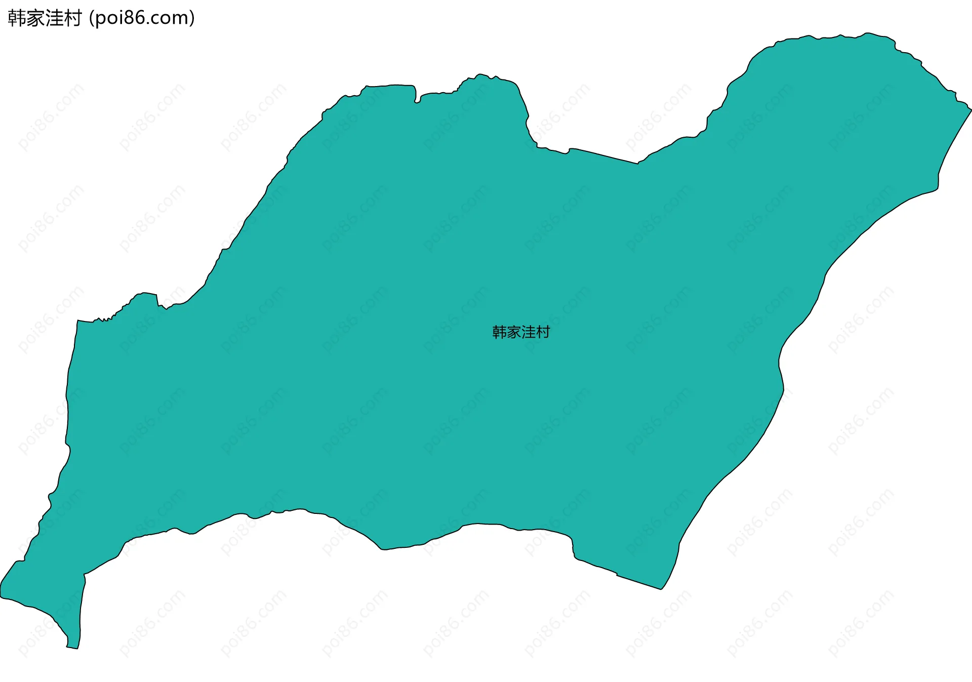 韩家洼村边界地图