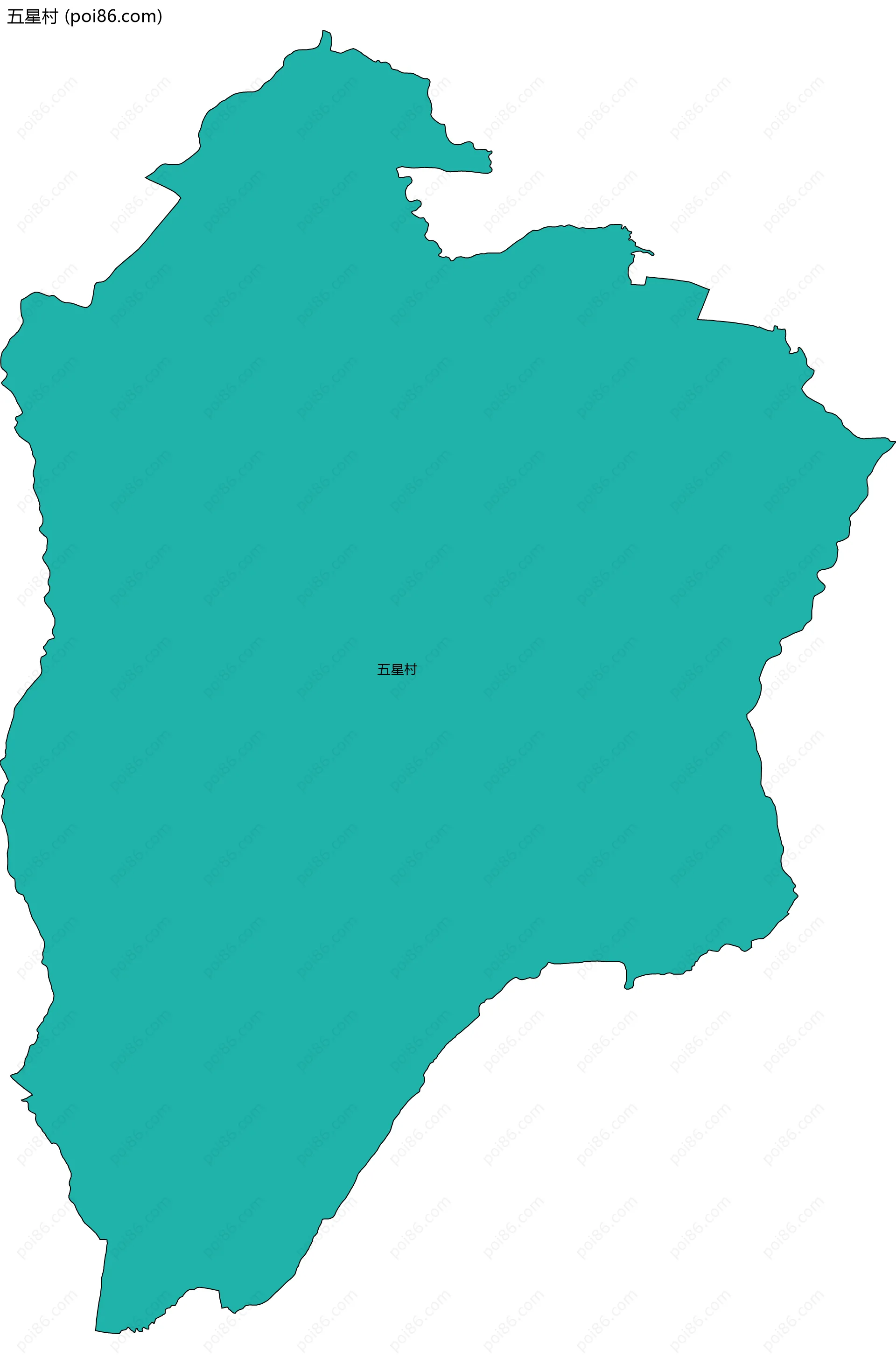 五星村边界地图