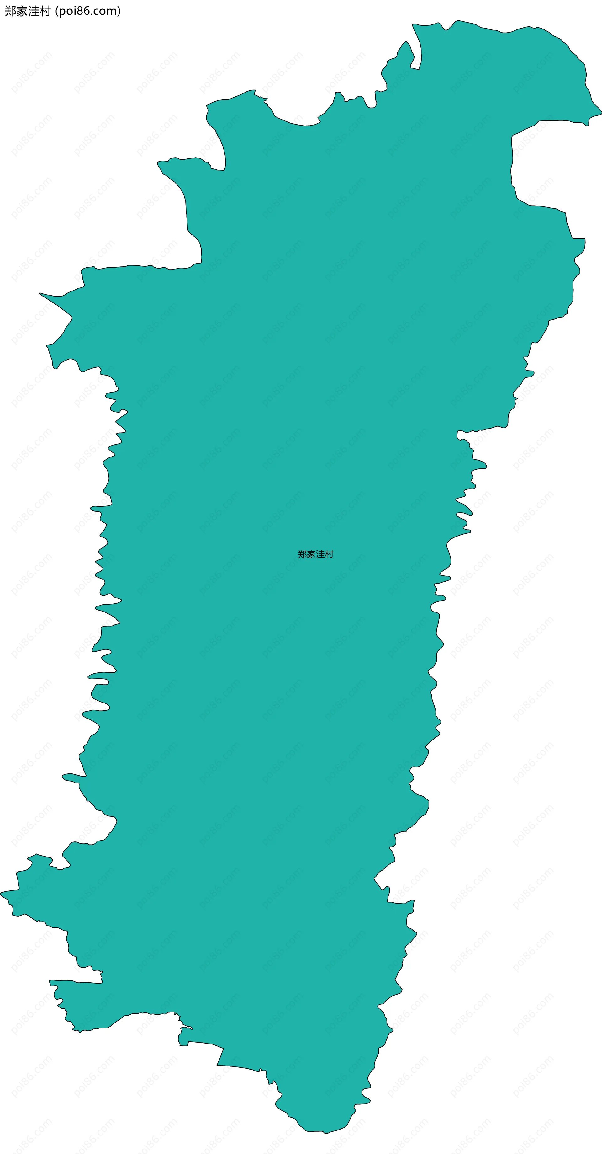 郑家洼村边界地图