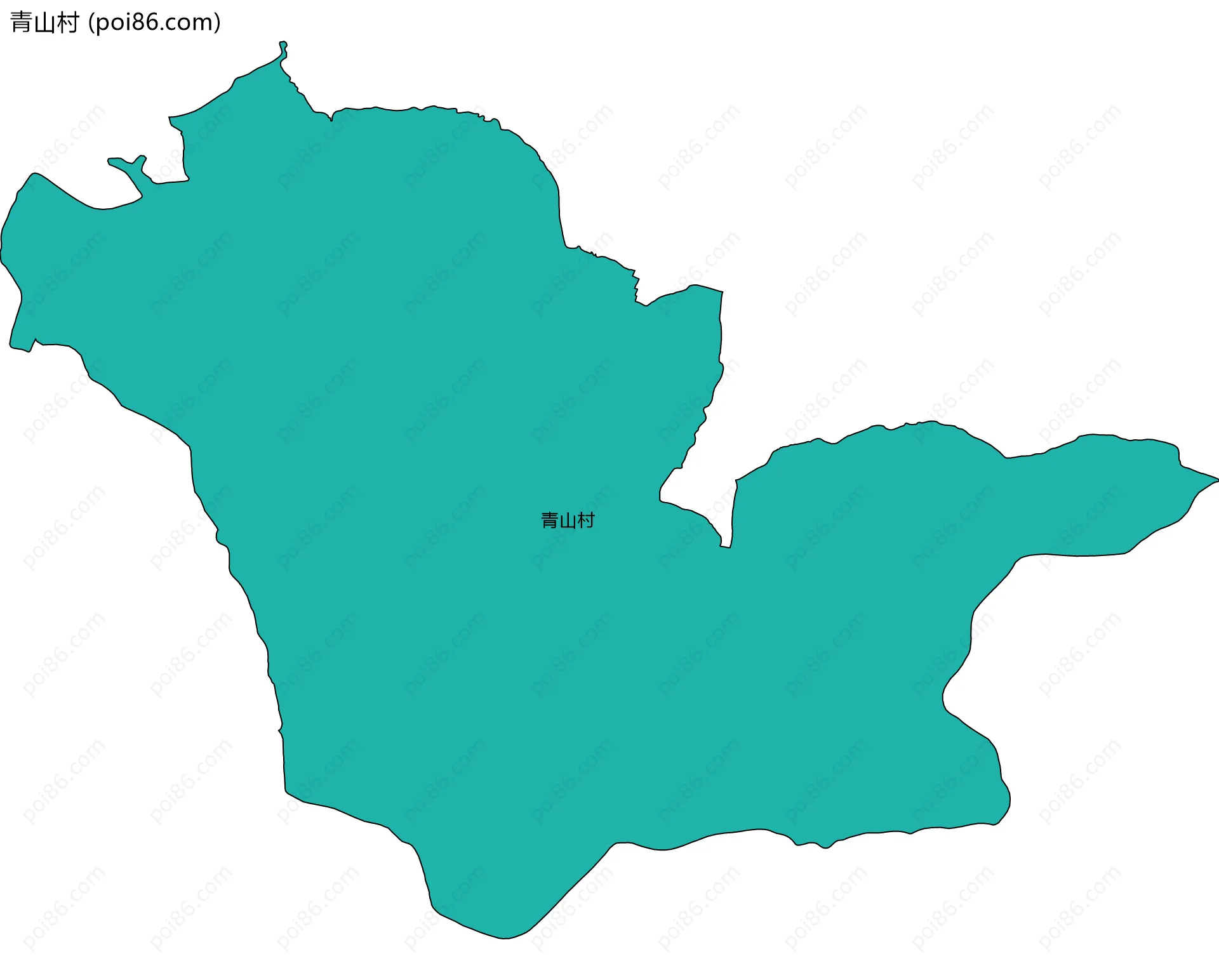青山村边界地图