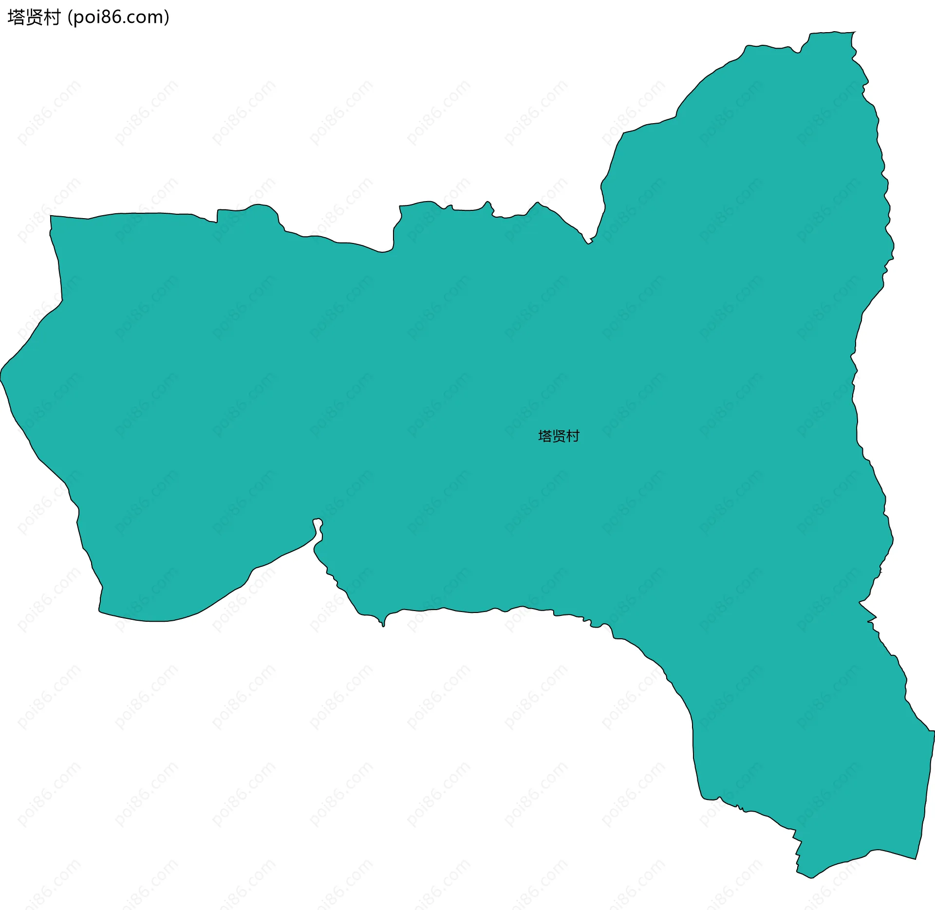 塔贤村边界地图