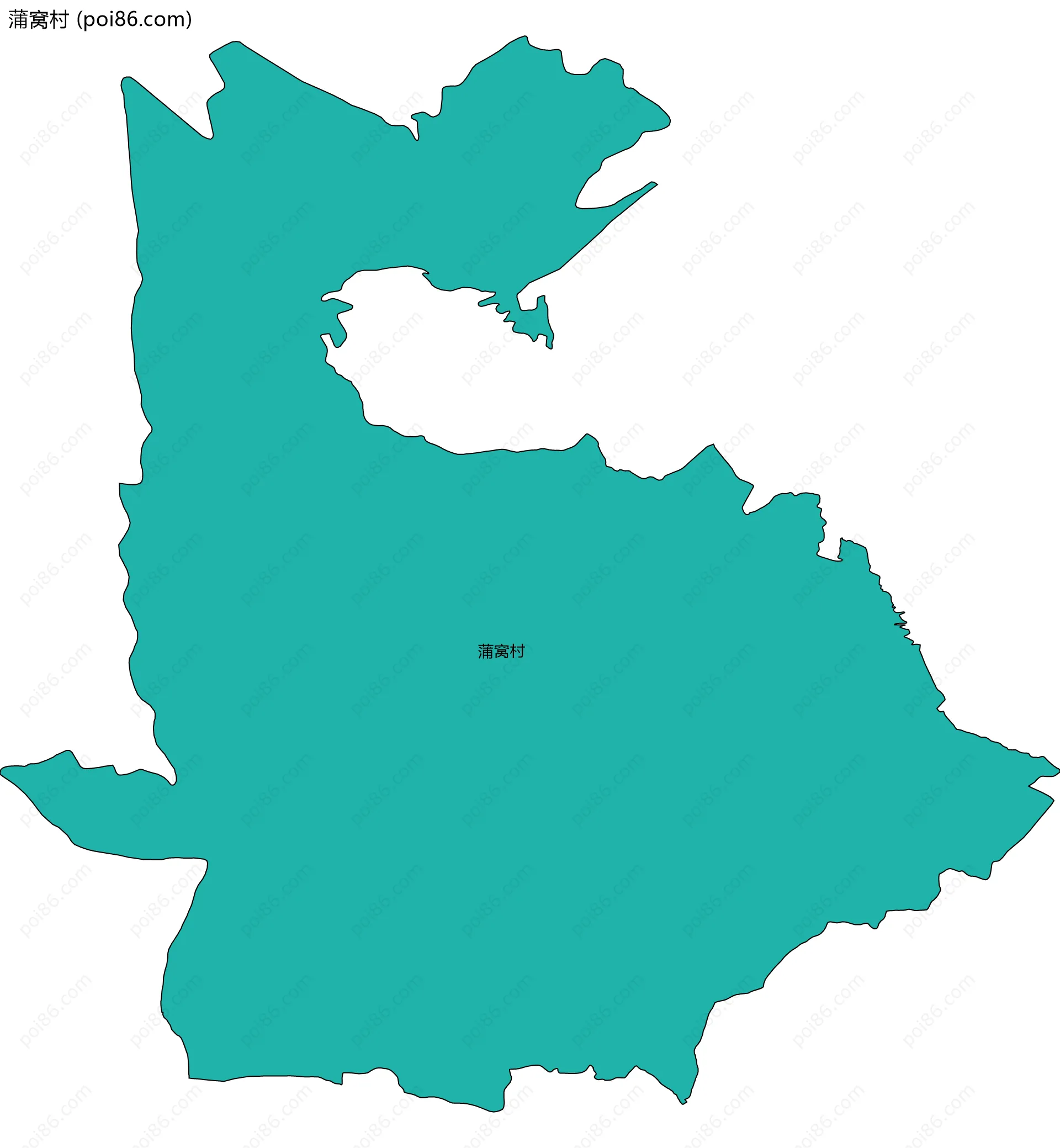 蒲窝村边界地图