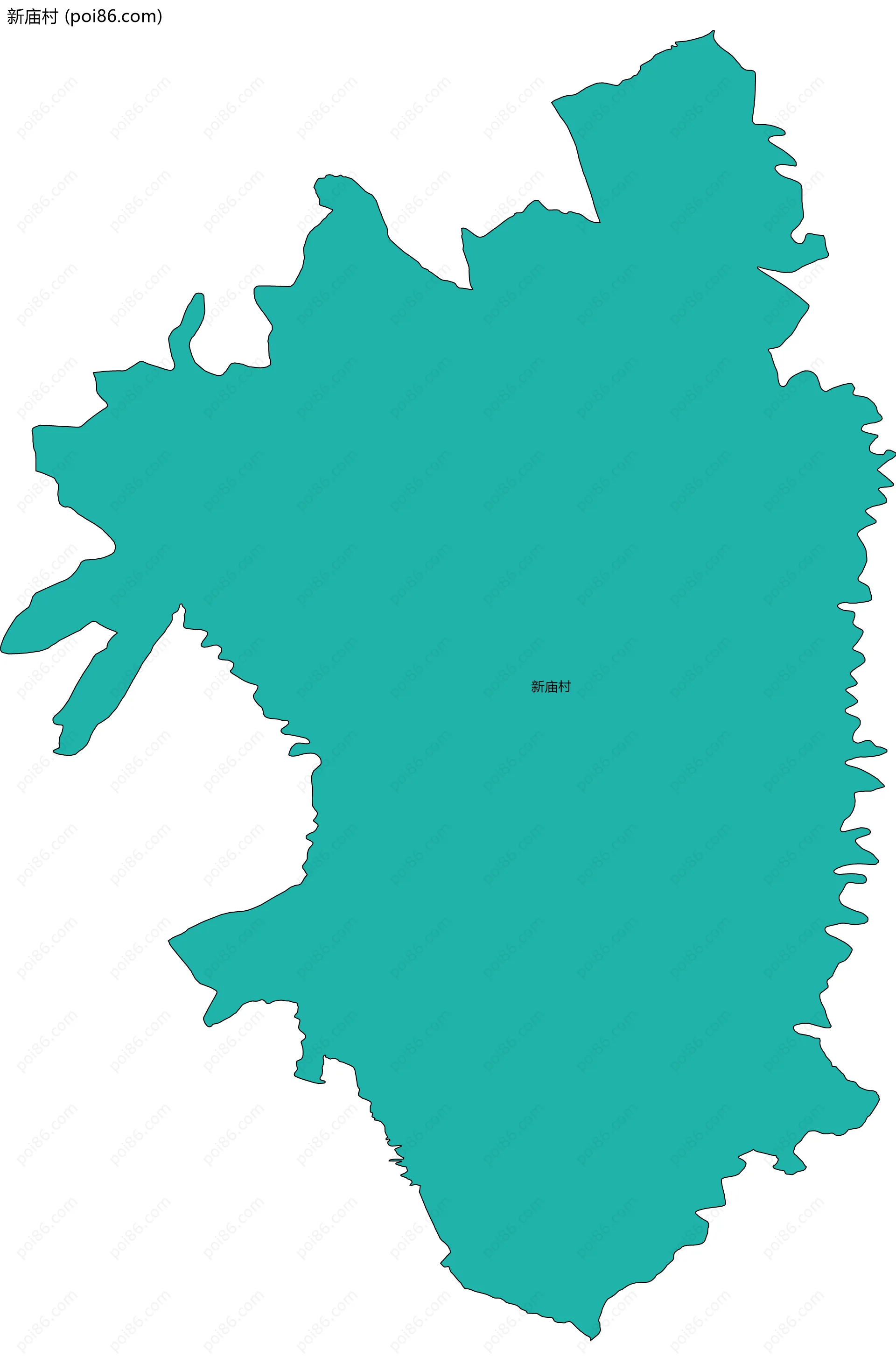 新庙村边界地图