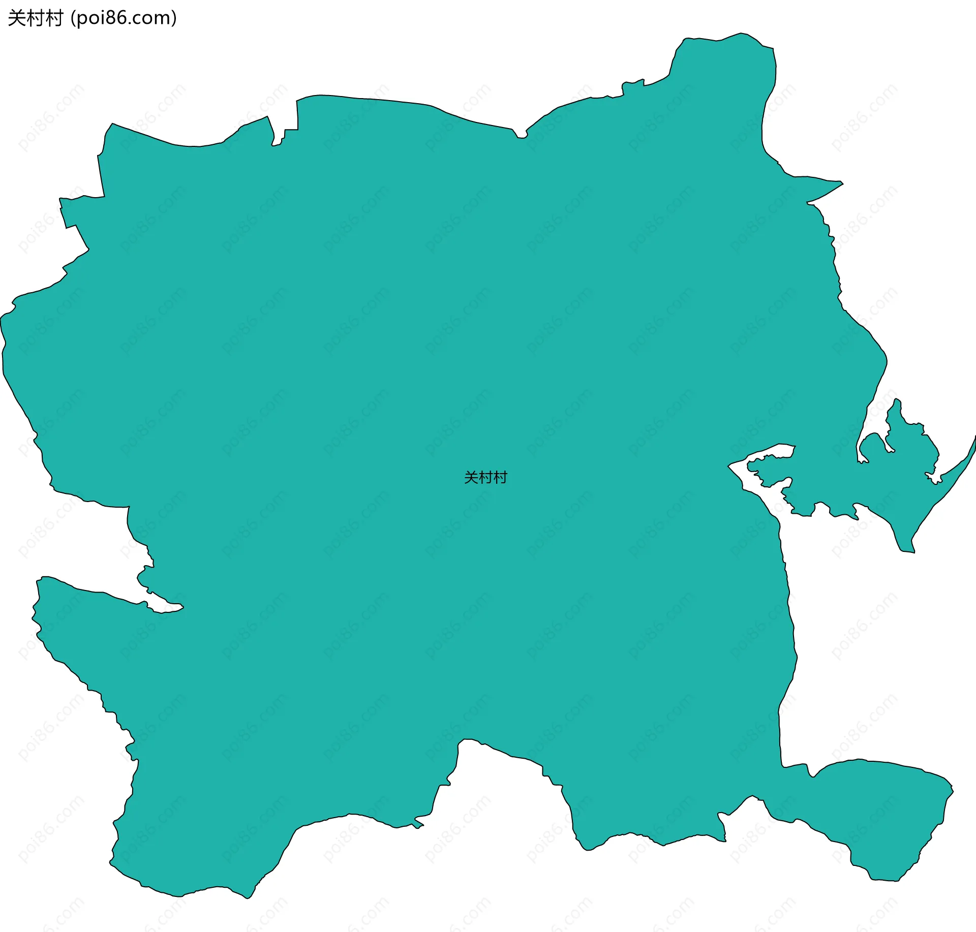 关村村边界地图