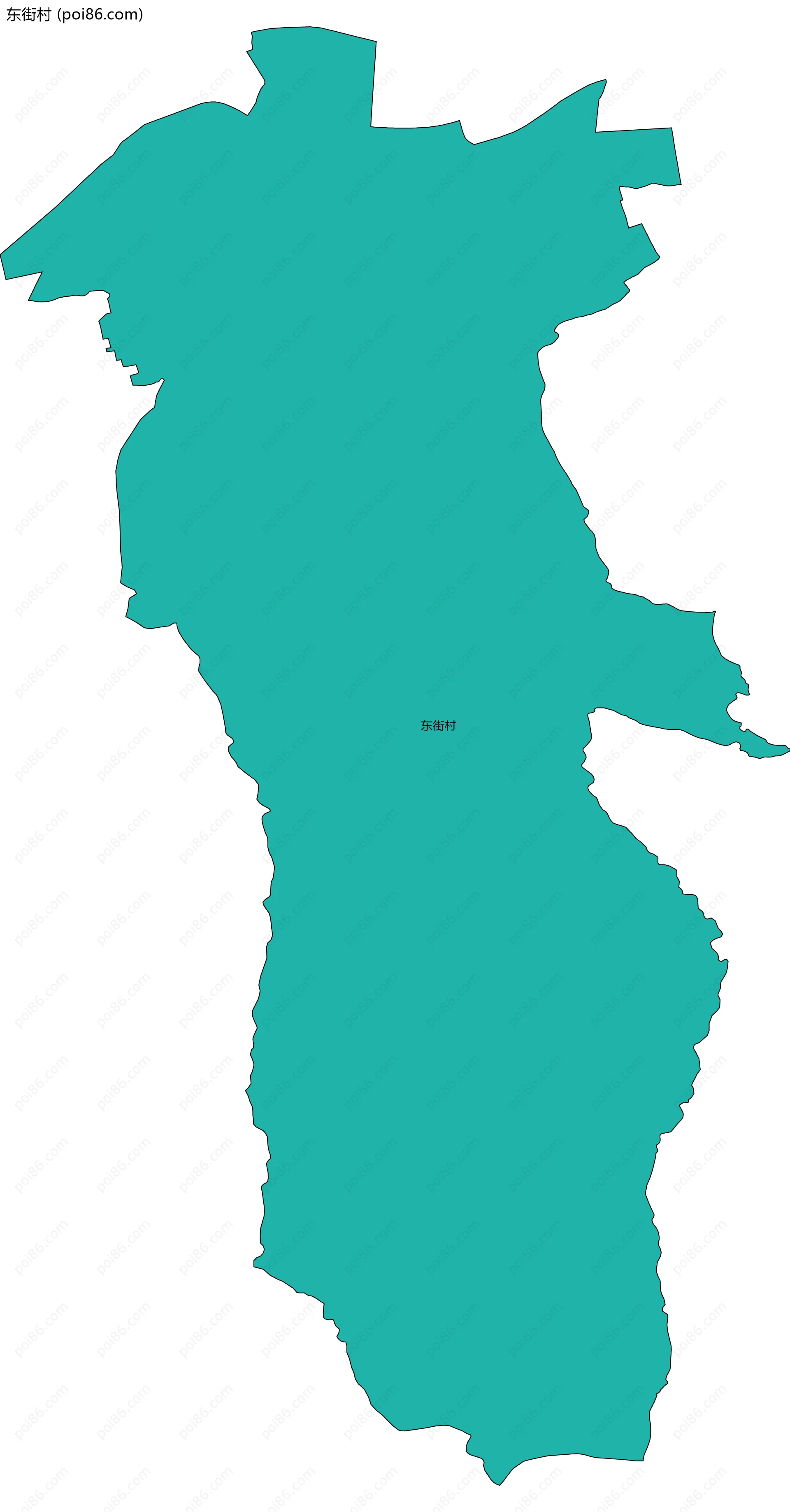 东街村边界地图