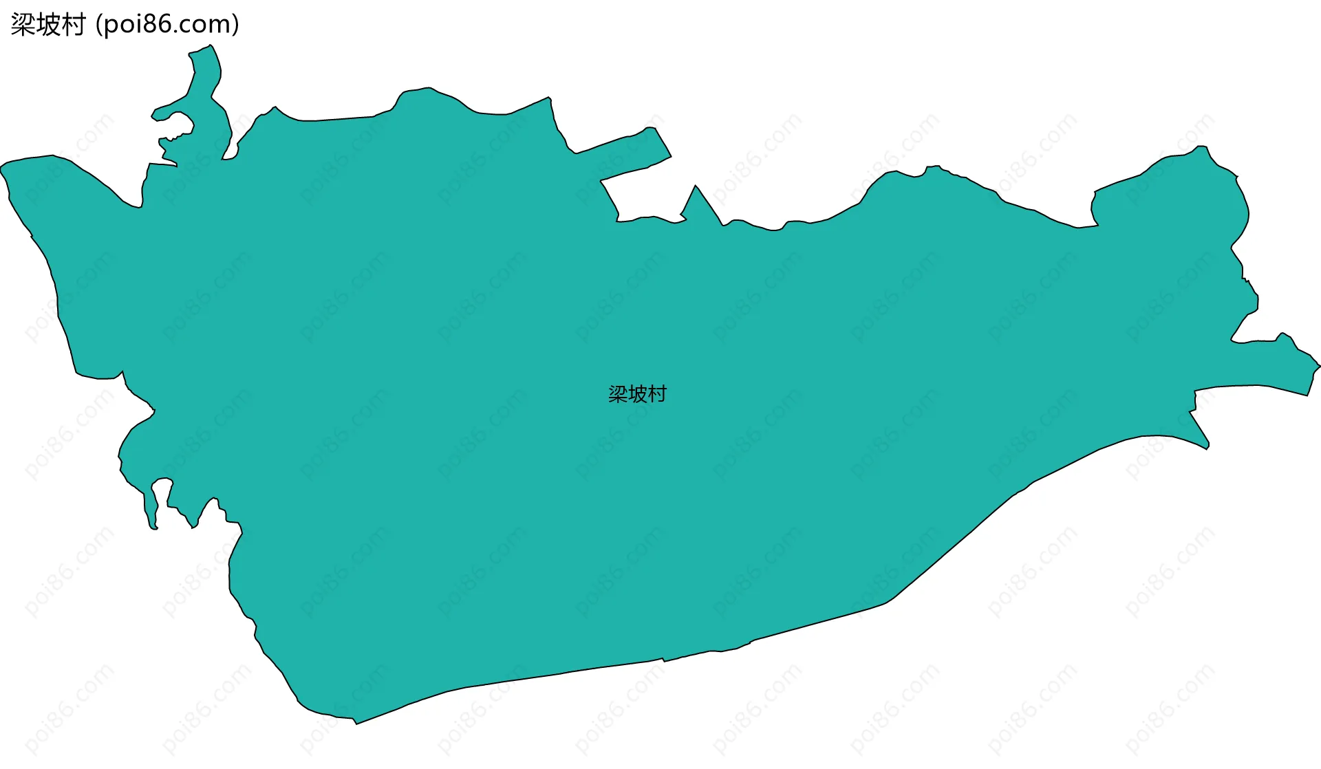 梁坡村边界地图