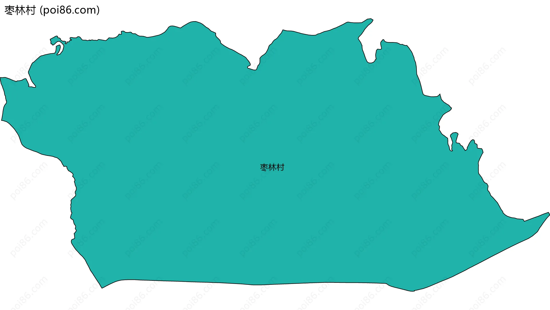 枣林村边界地图