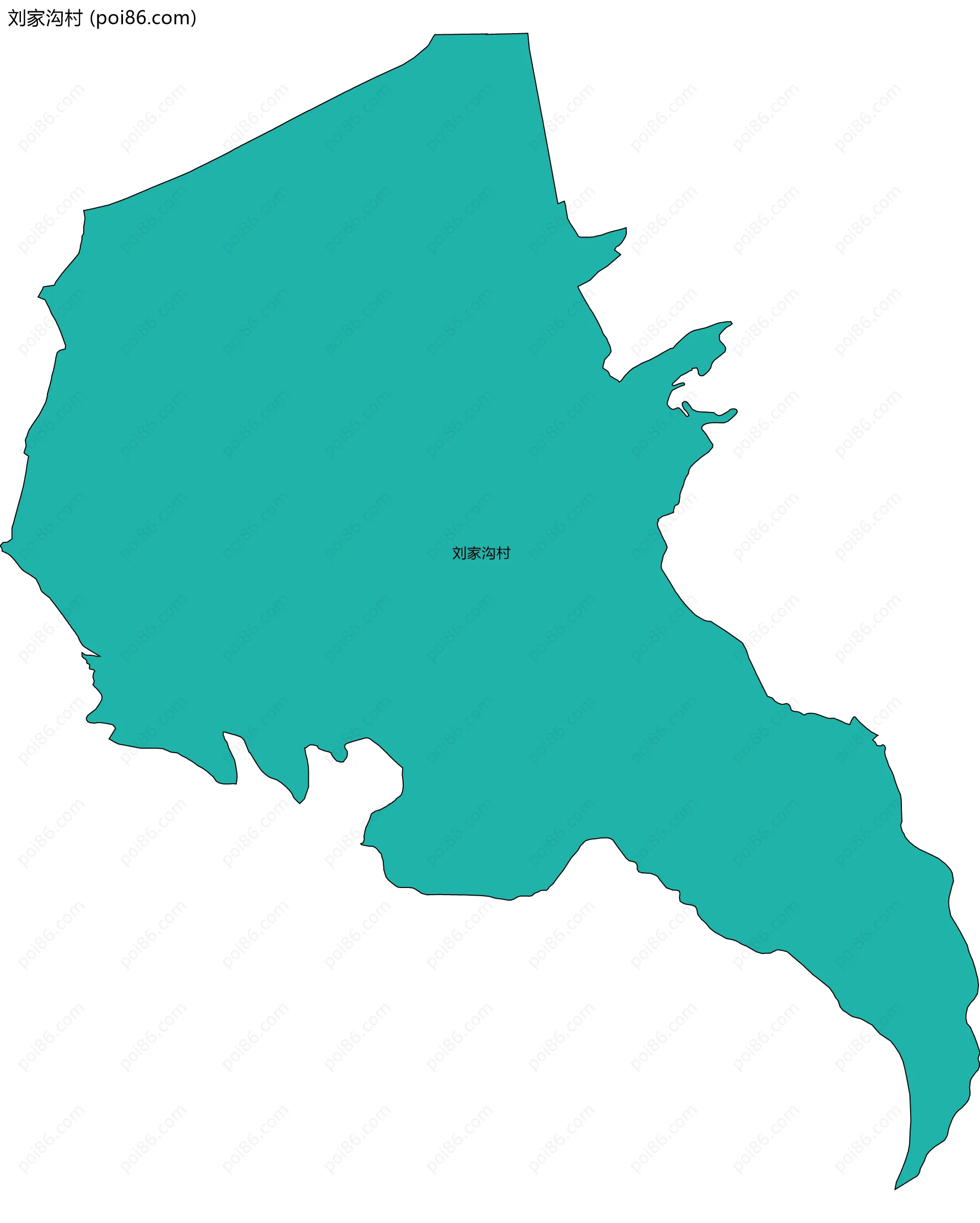 刘家沟村边界地图