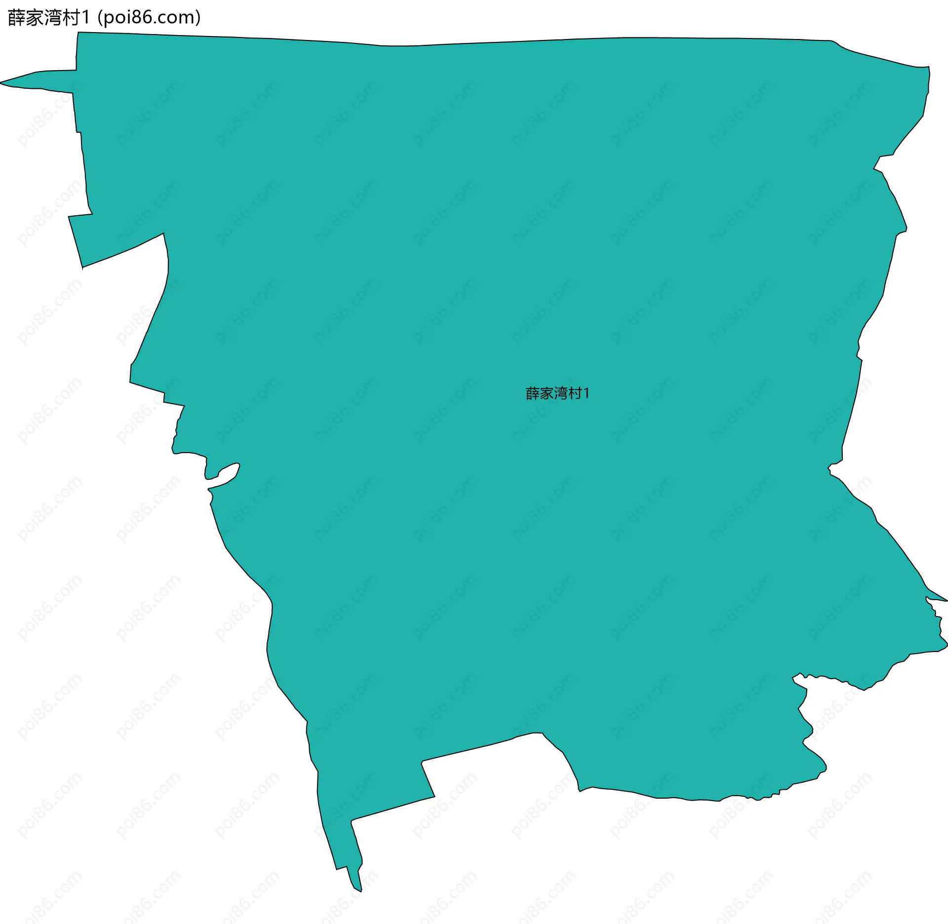 薛家湾村1边界地图