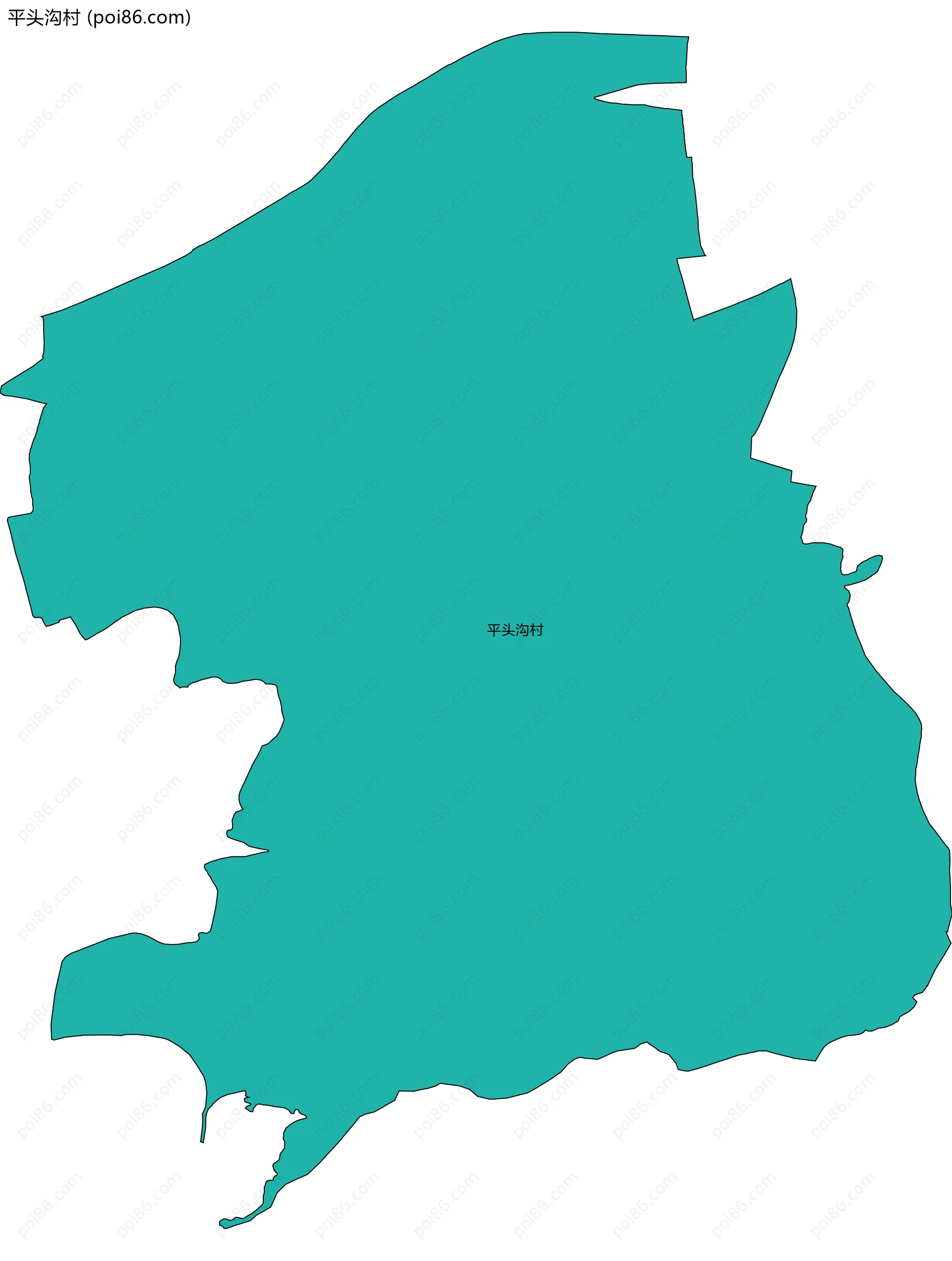 平头沟村边界地图