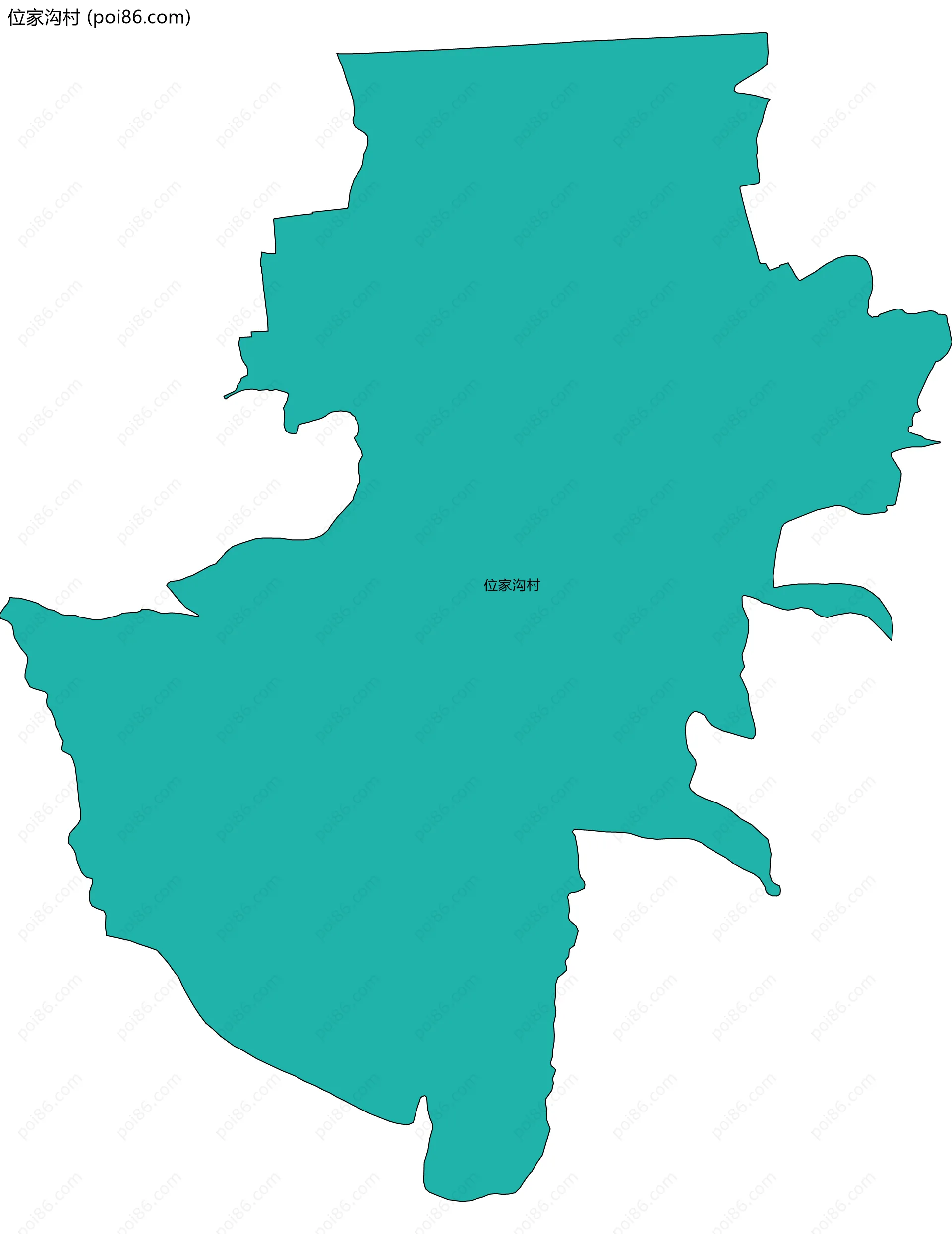 位家沟村边界地图