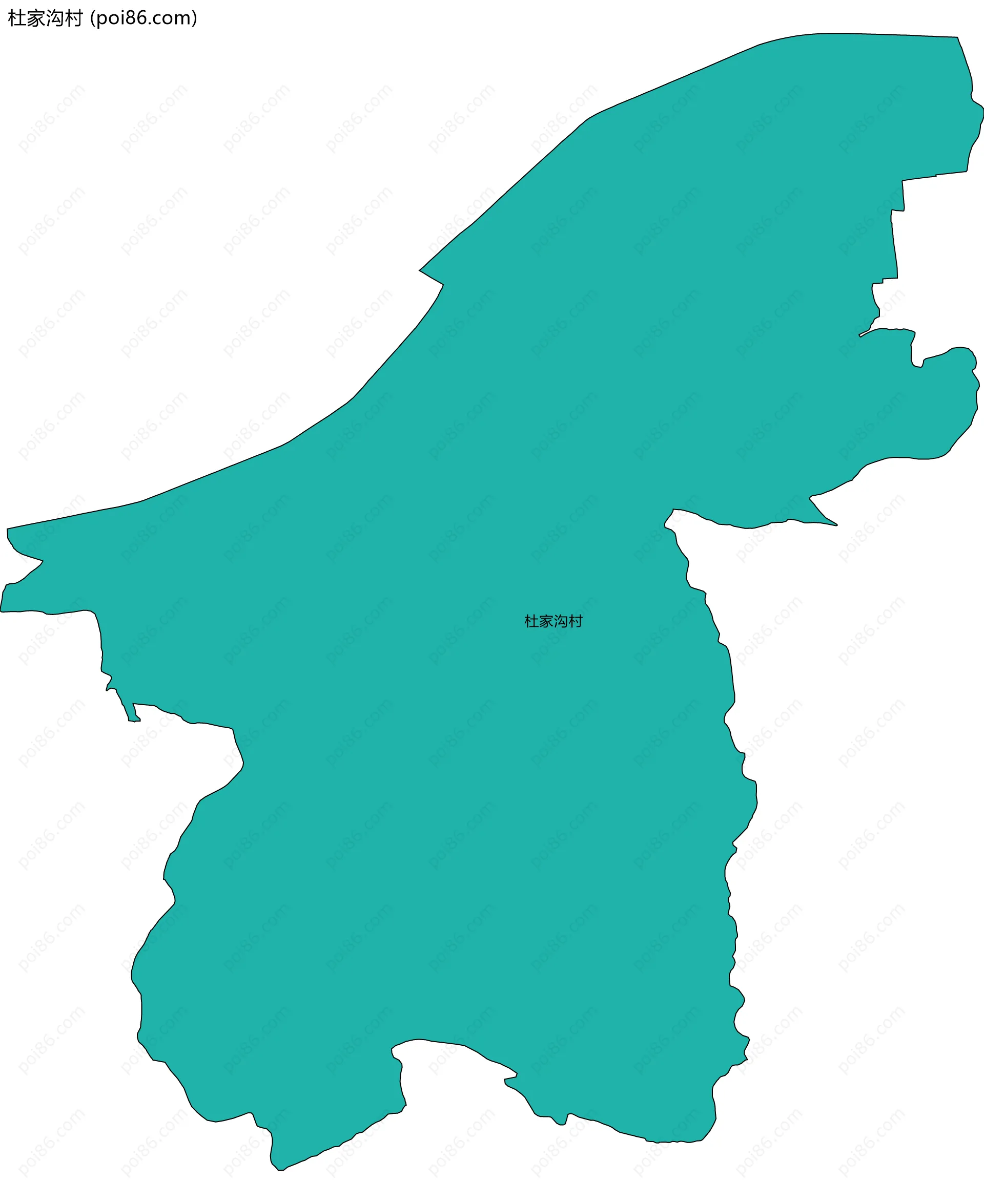 杜家沟村边界地图