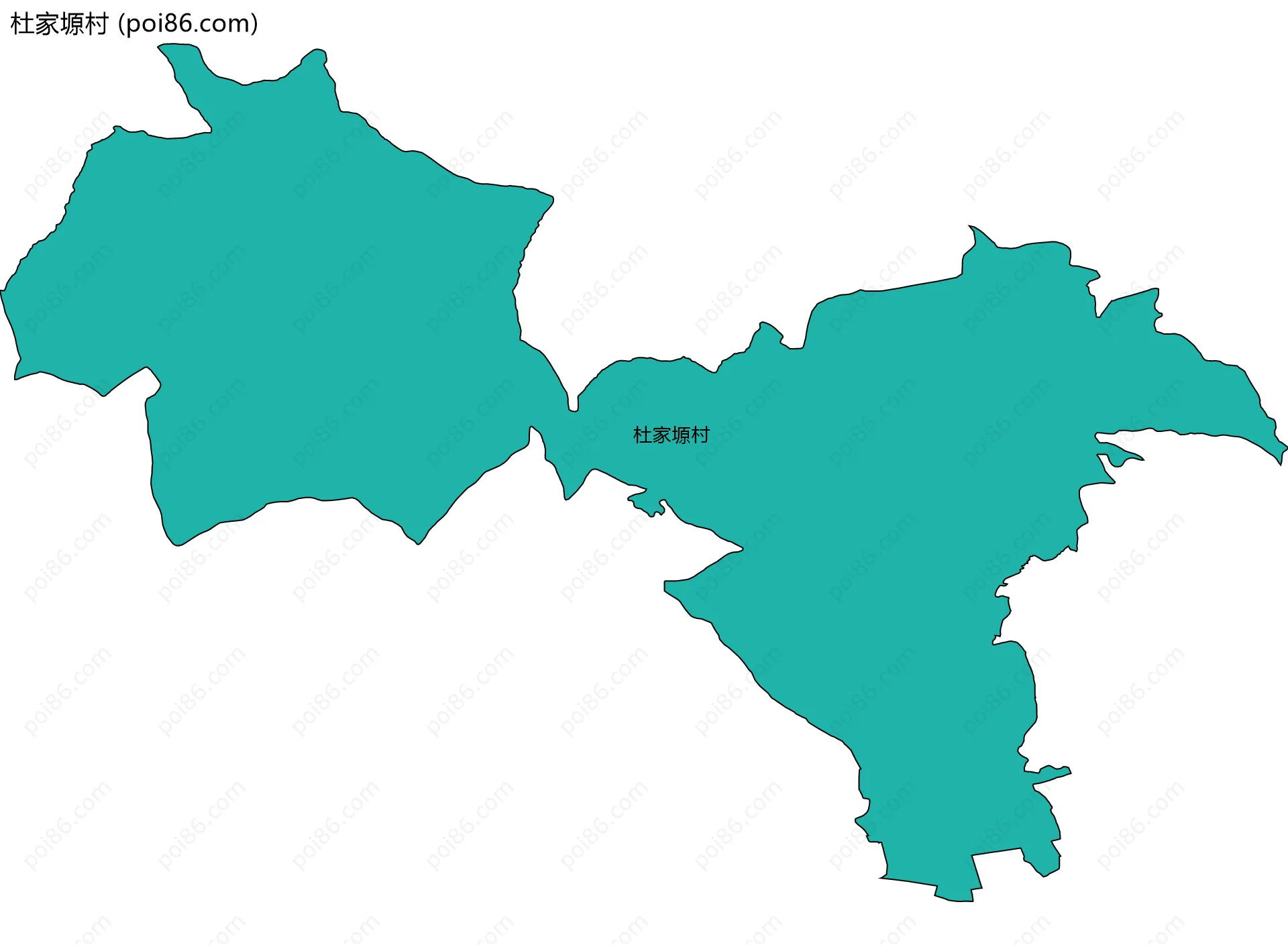 杜家塬村边界地图