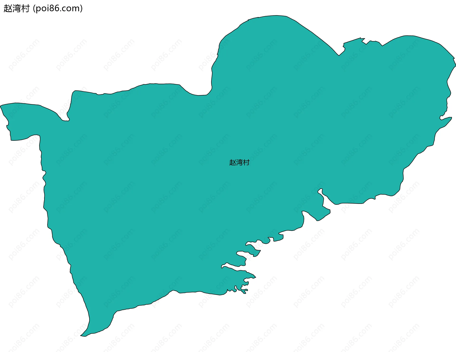赵湾村边界地图