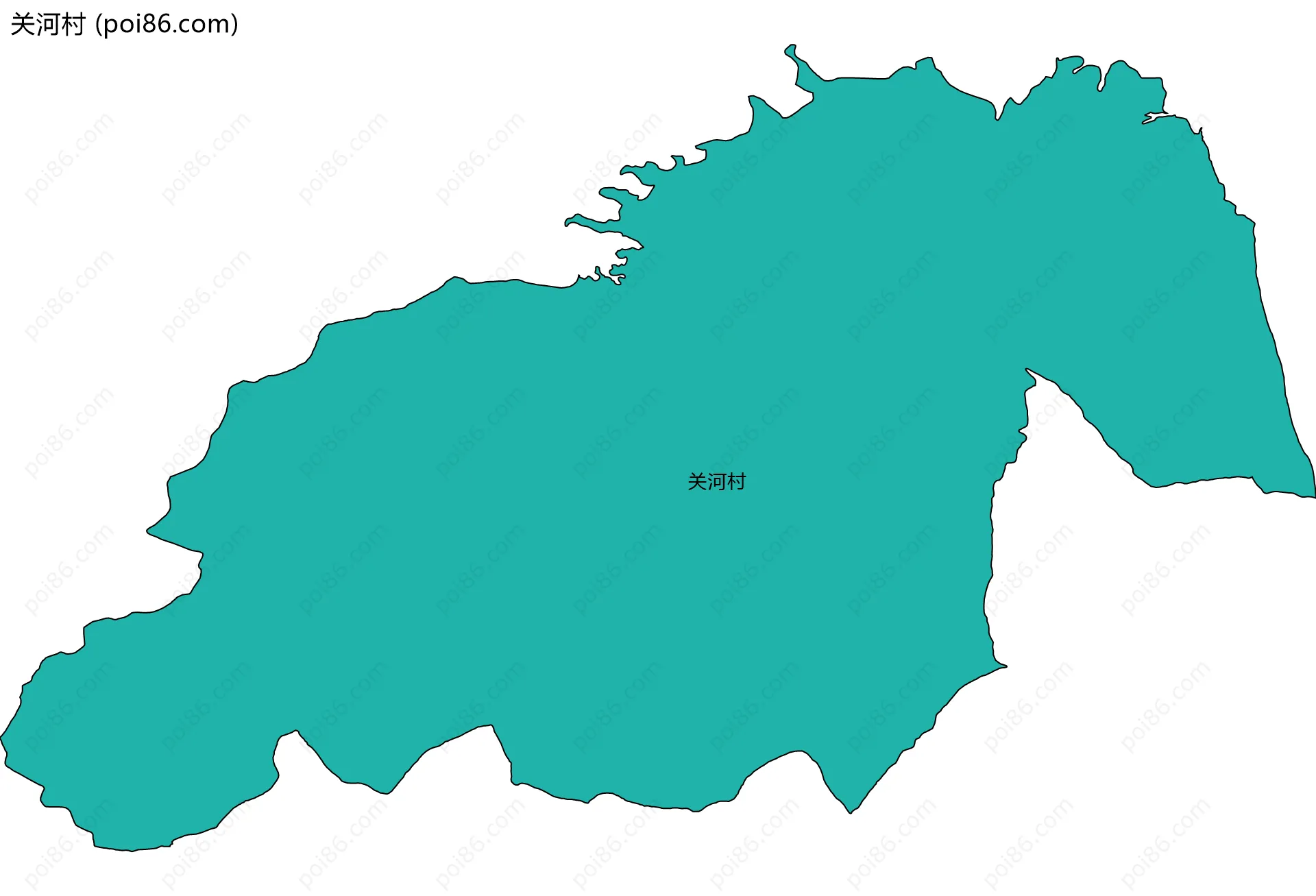 关河村边界地图