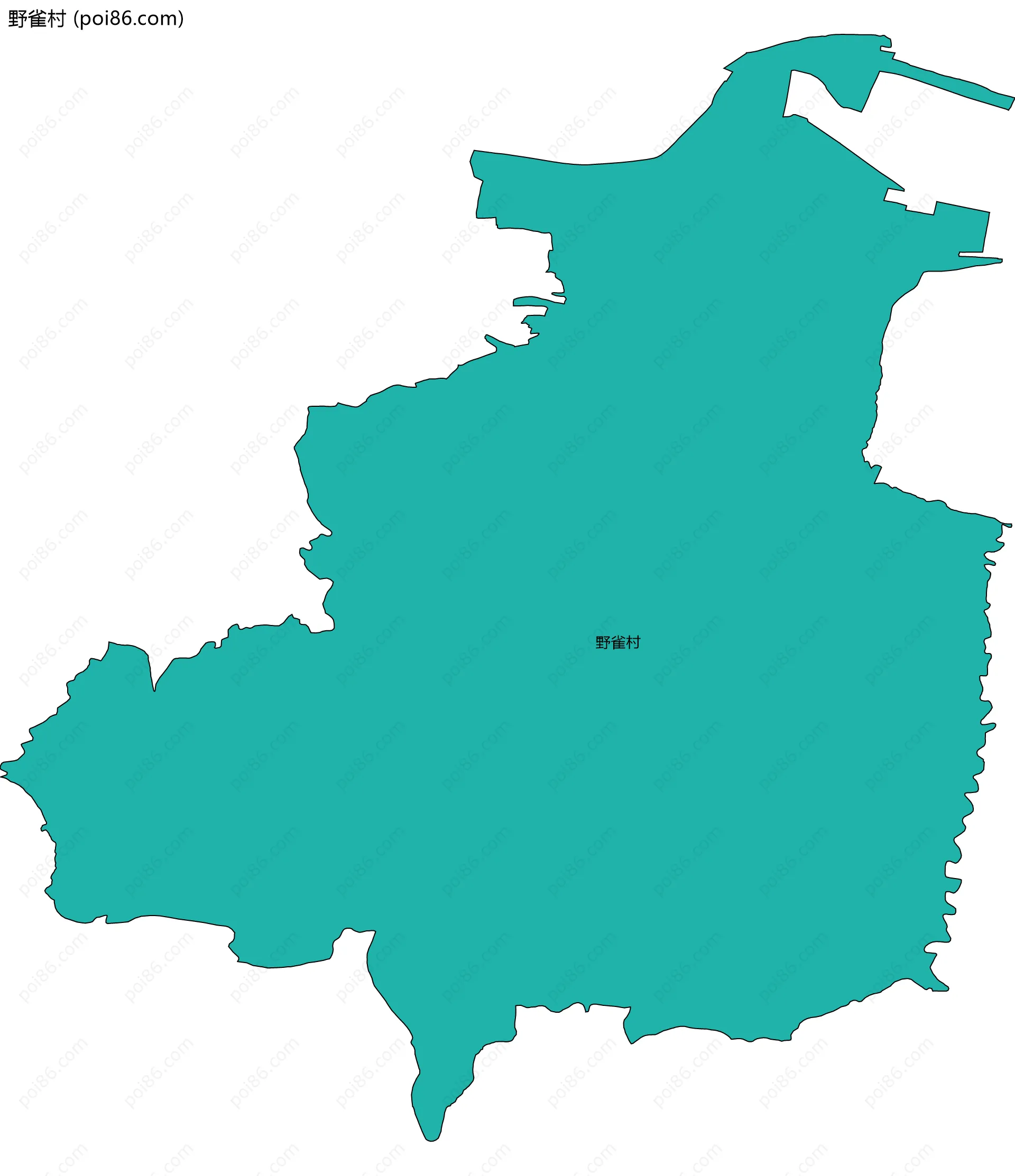 野雀村边界地图