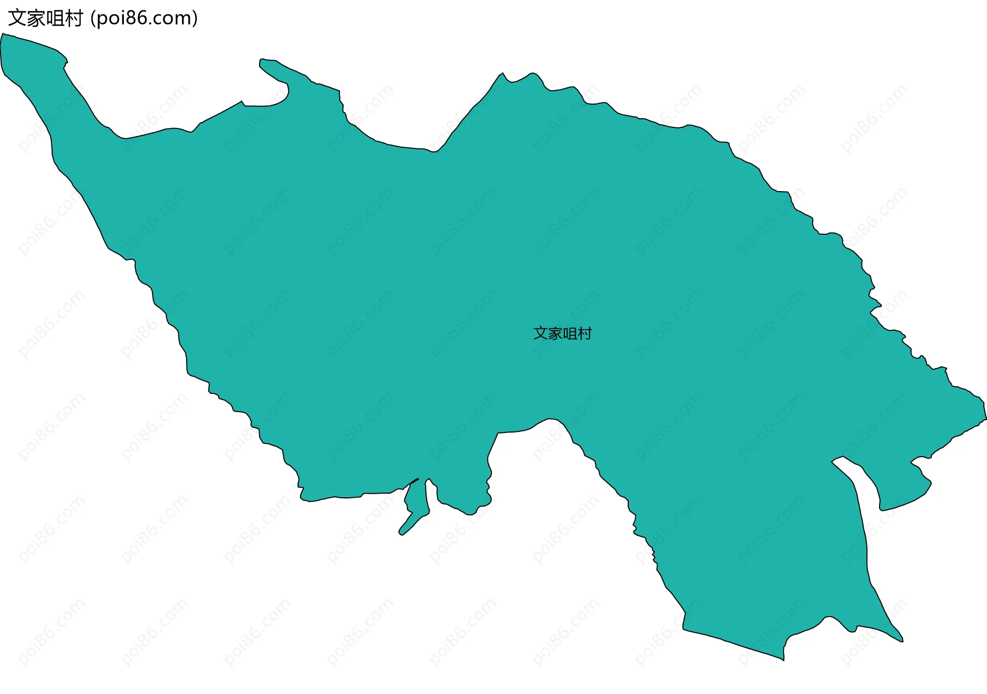 文家咀村边界地图