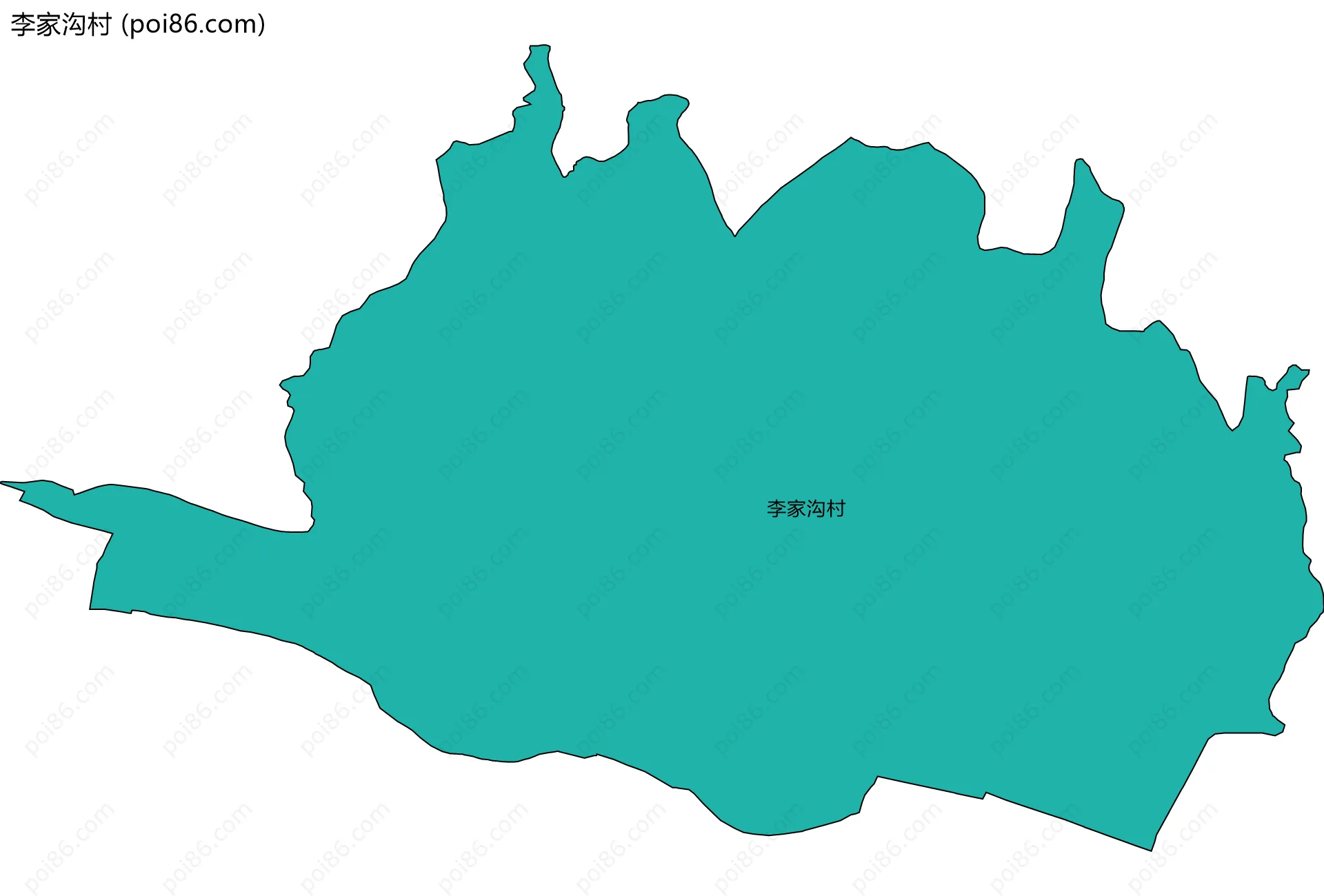 李家沟村边界地图