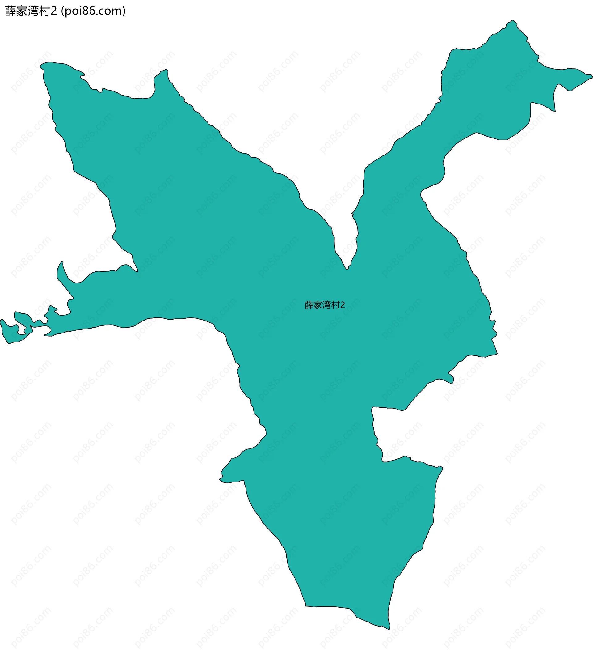 薛家湾村2边界地图