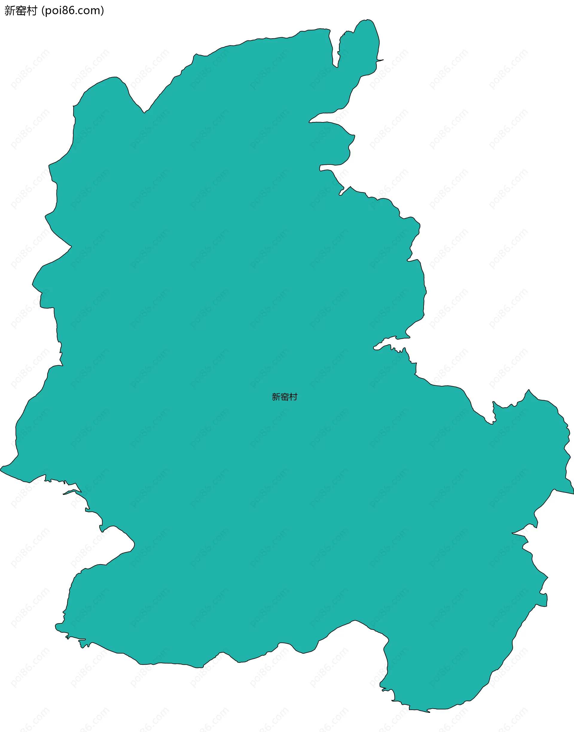 新窑村边界地图