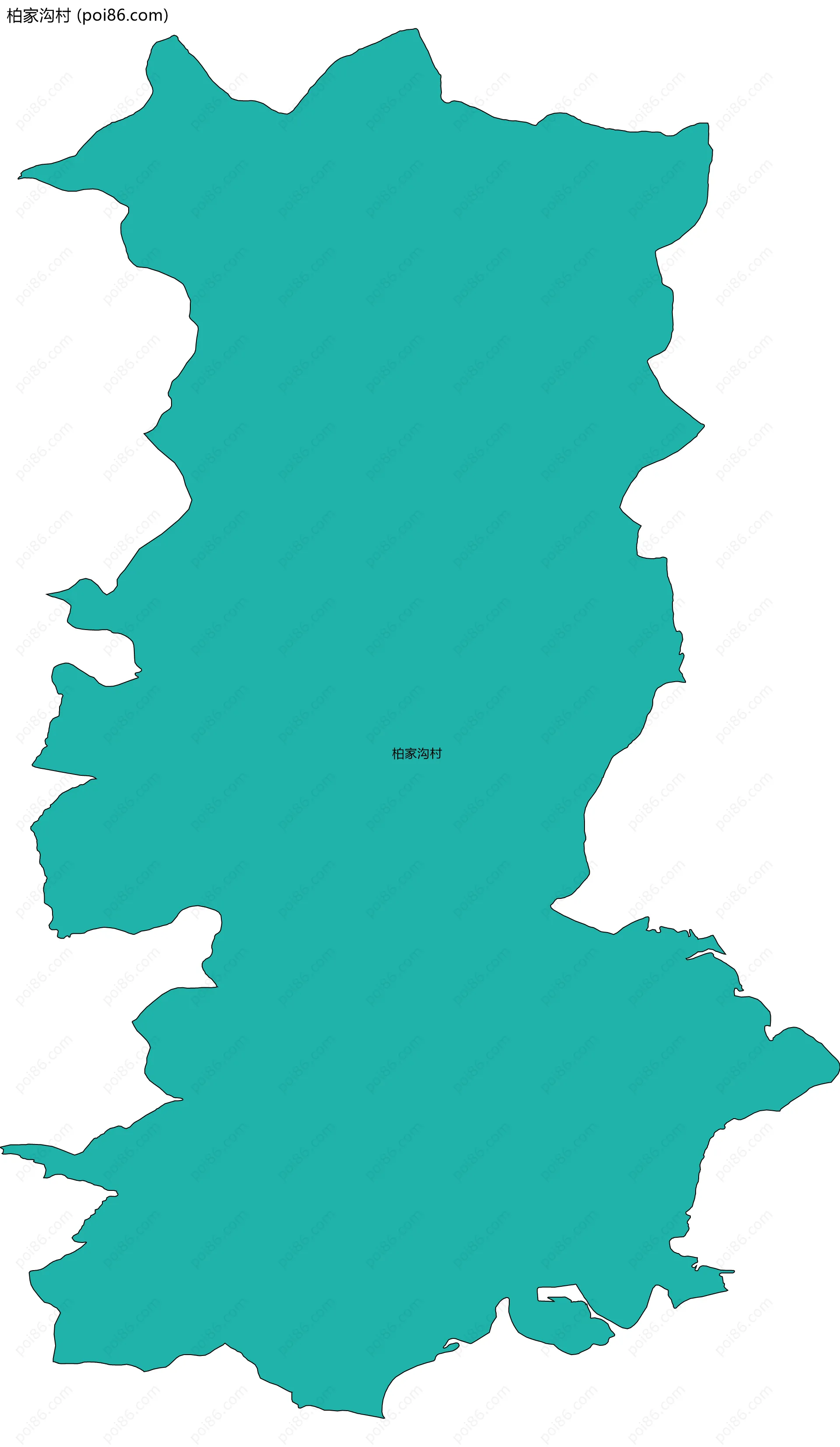 柏家沟村边界地图