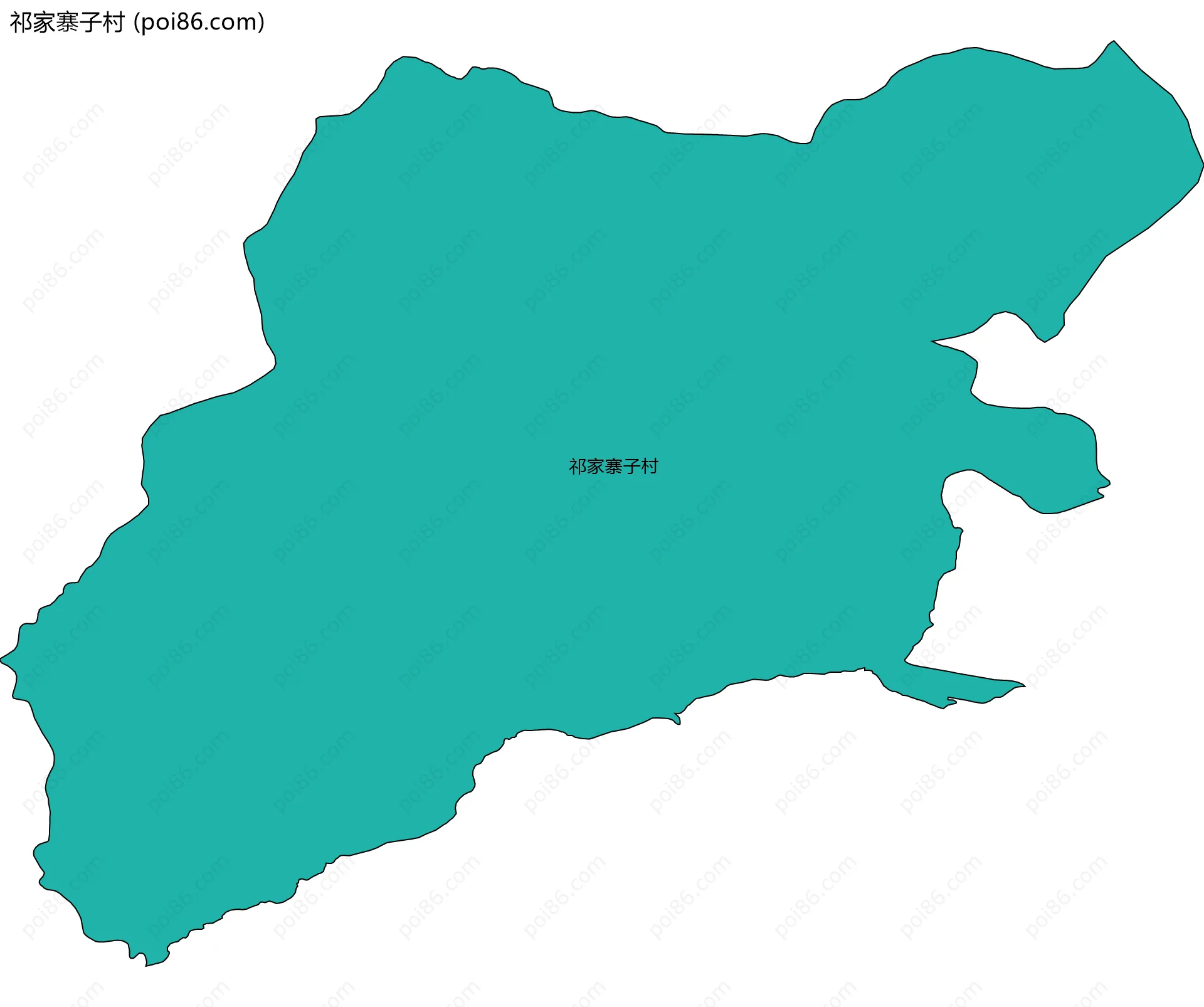 祁家寨子村边界地图