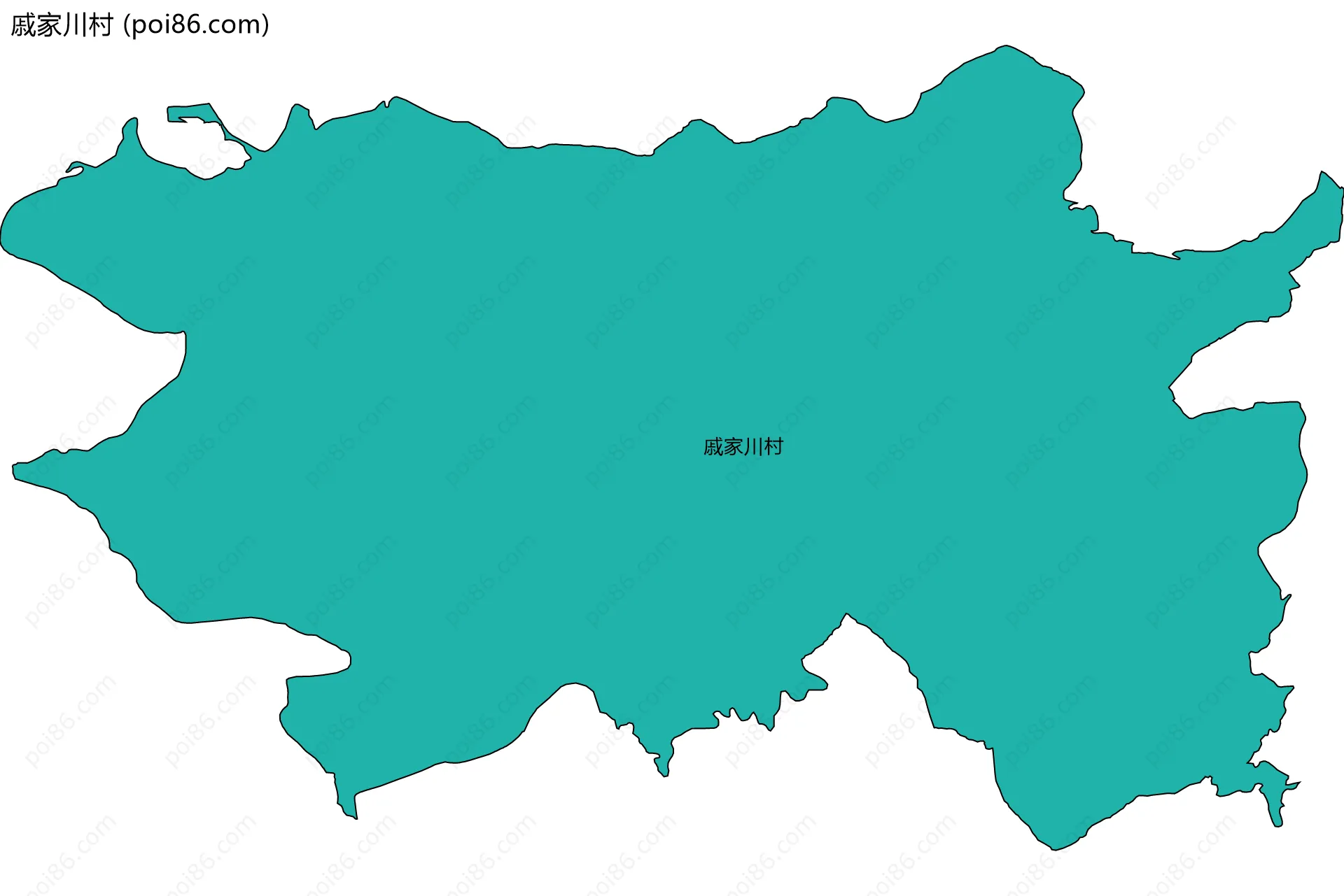 戚家川村边界地图