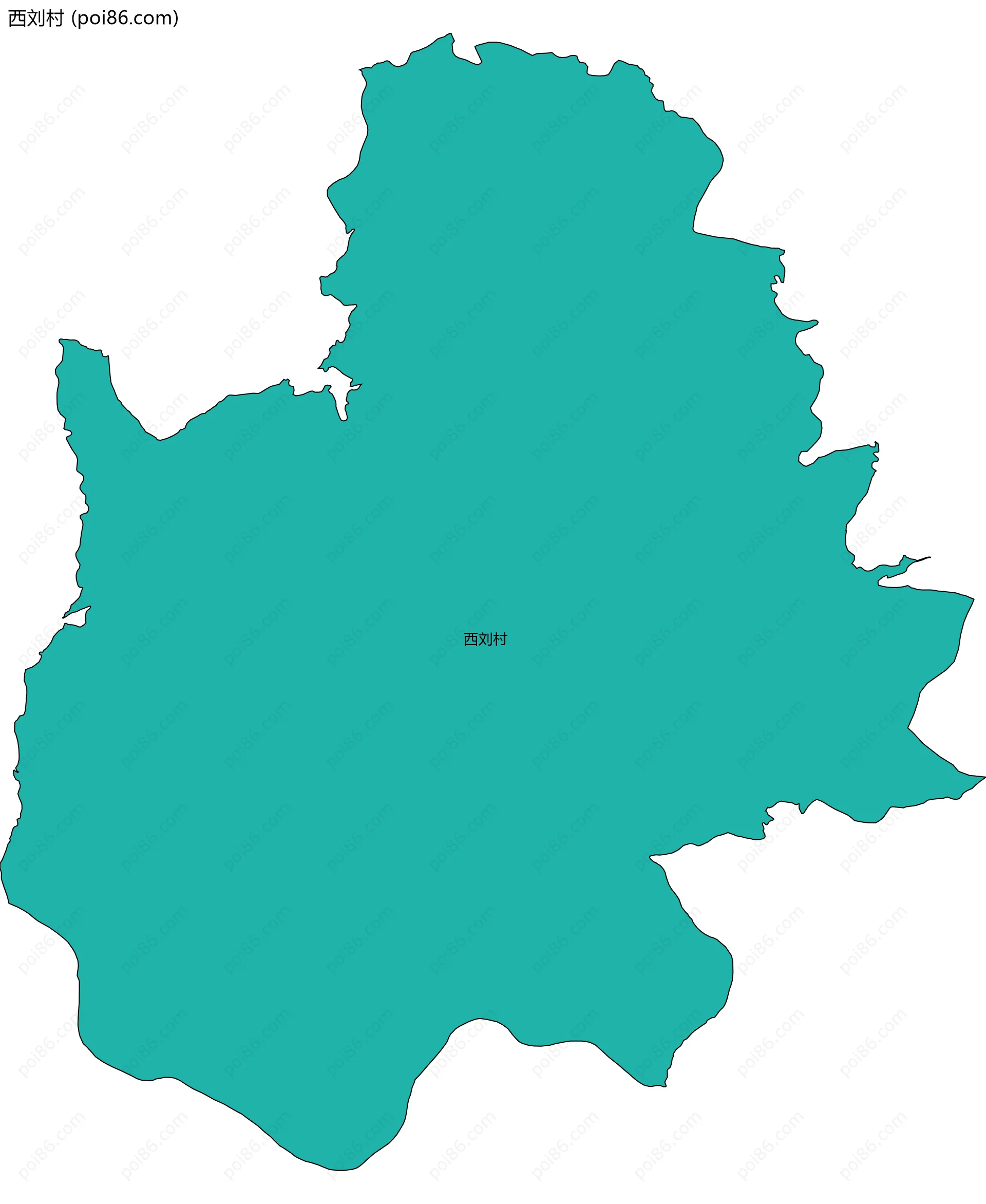 西刘村边界地图