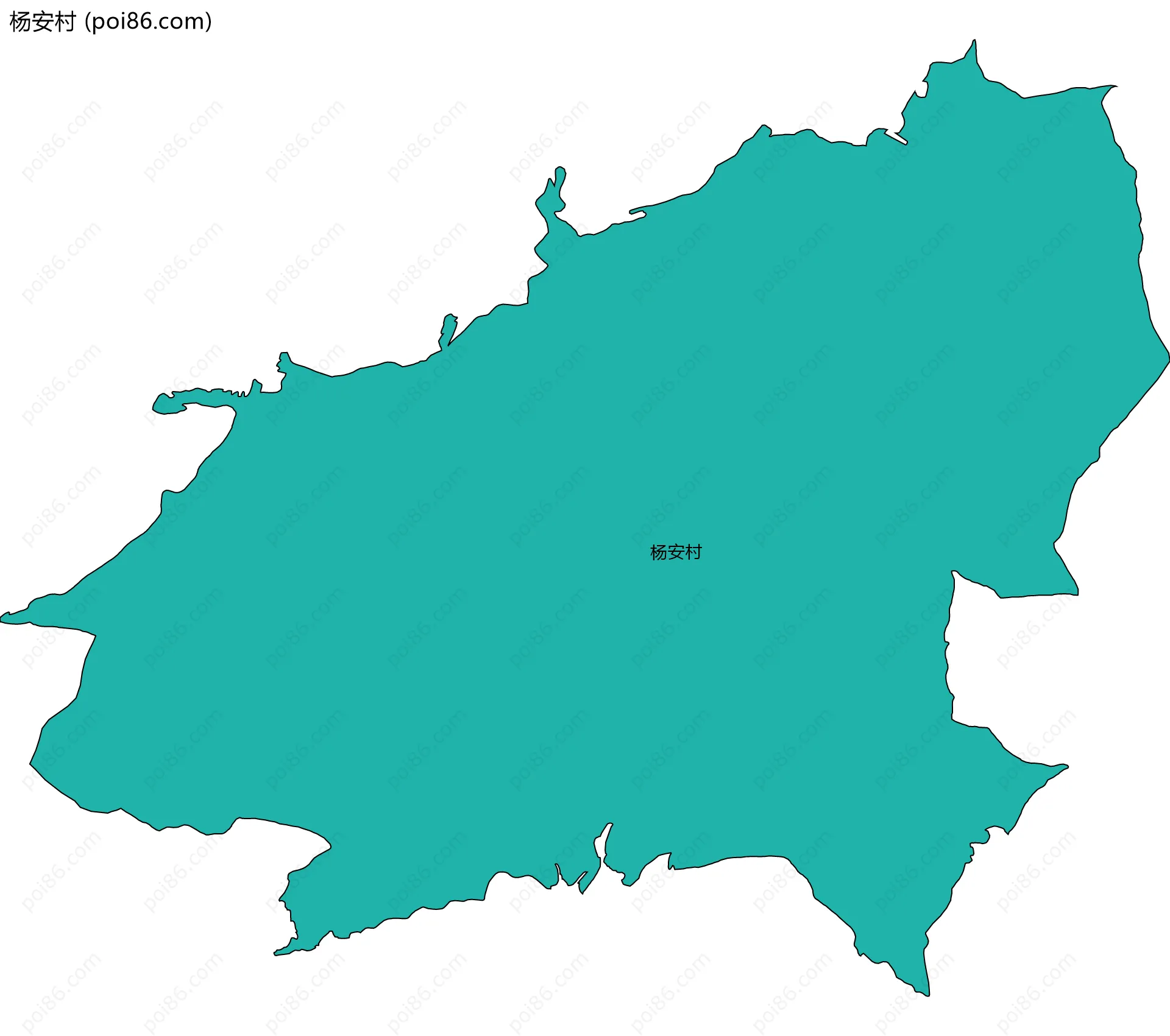 杨安村边界地图