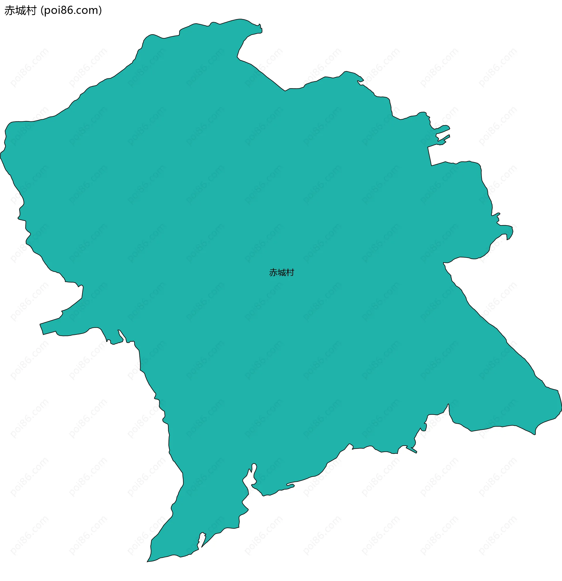 赤城村边界地图