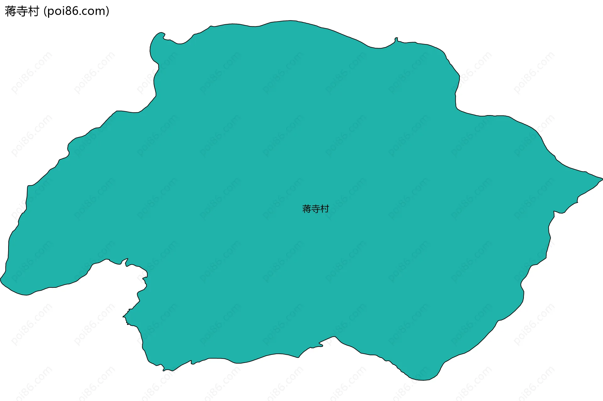 蒋寺村边界地图