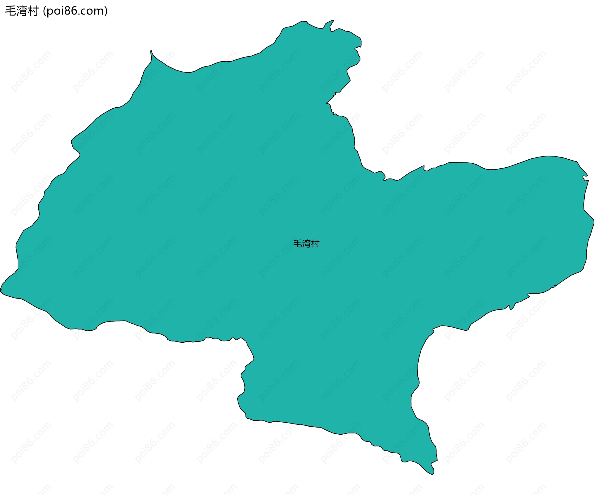 毛湾村边界地图