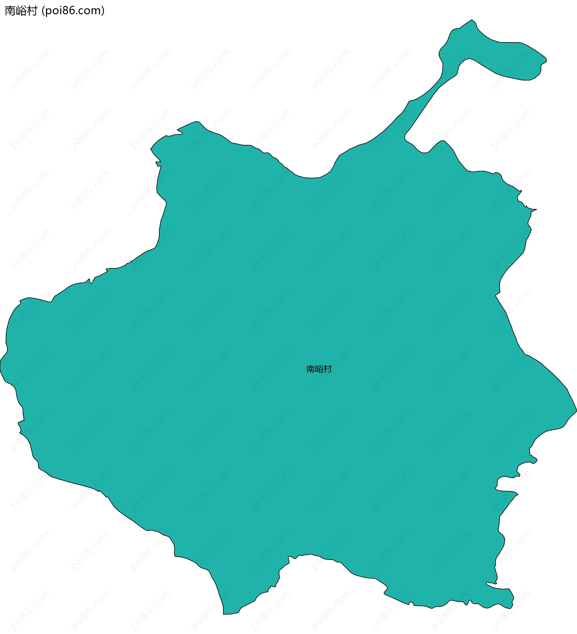 南峪村边界地图