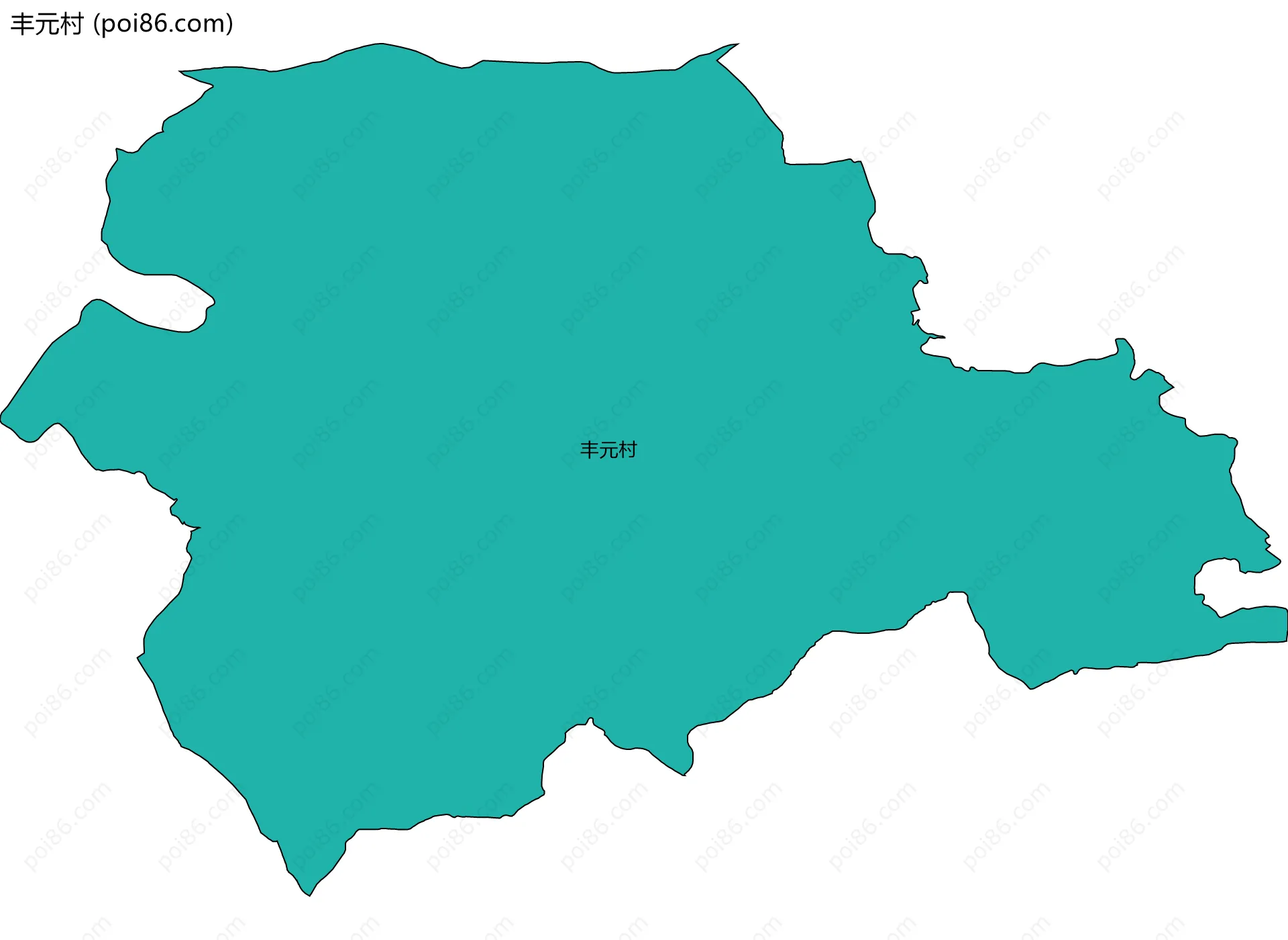 丰元村边界地图