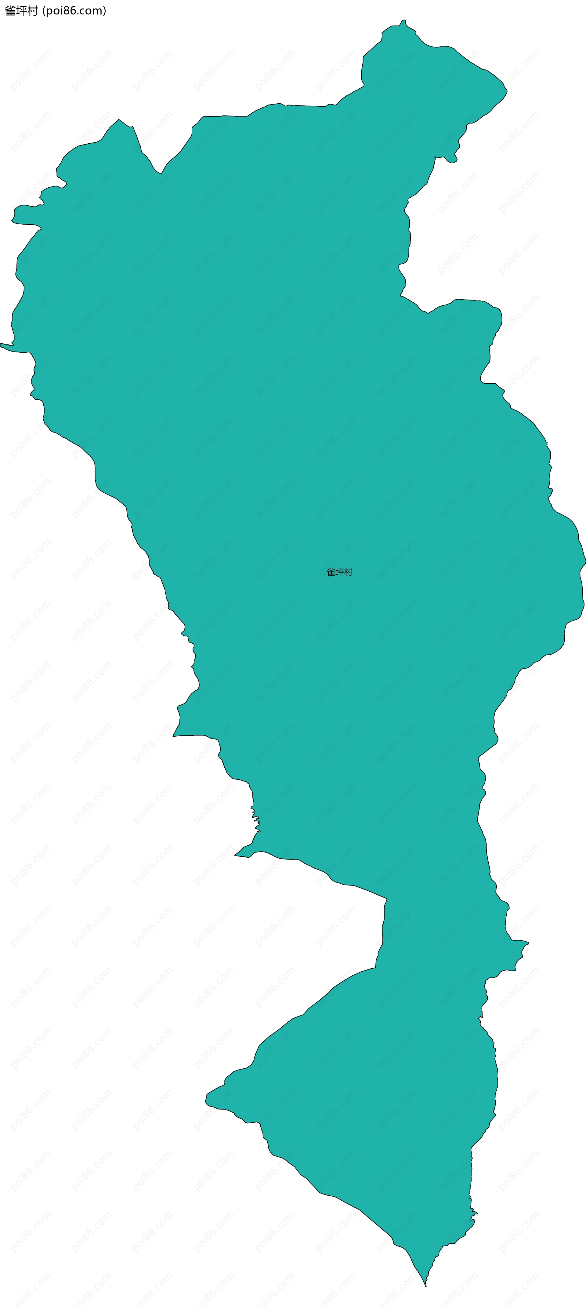 雀坪村边界地图