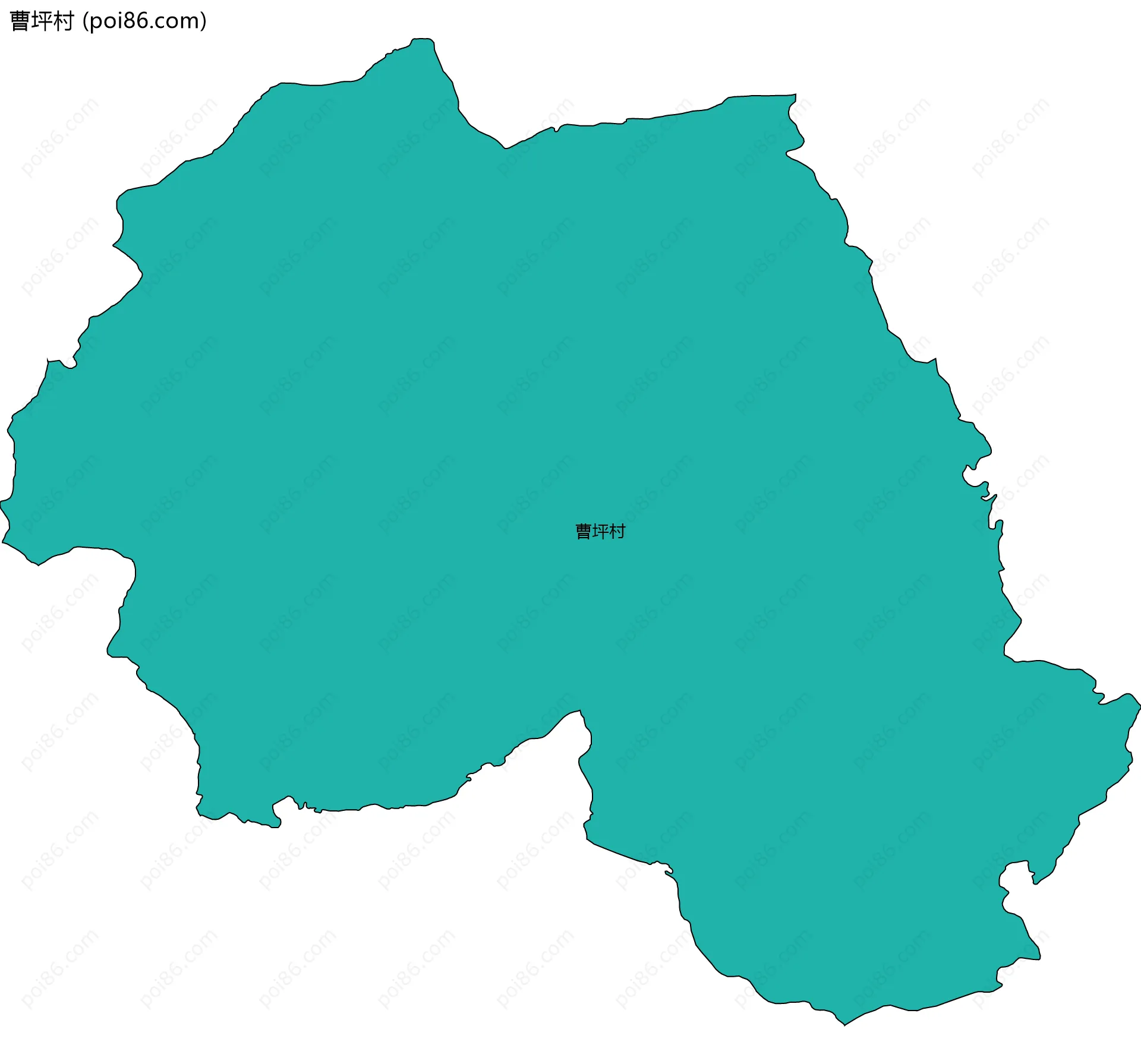 曹坪村边界地图