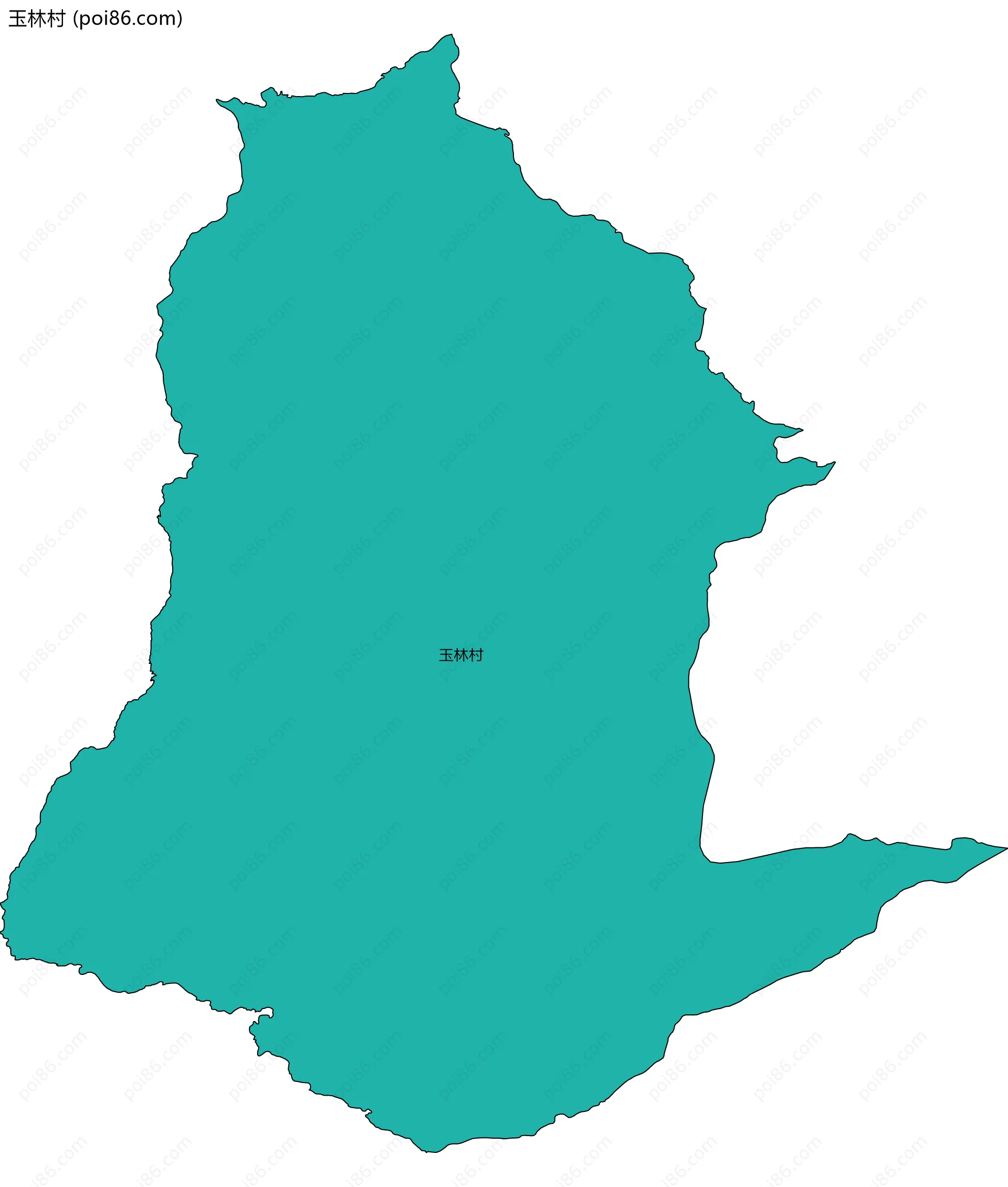 玉林村边界地图