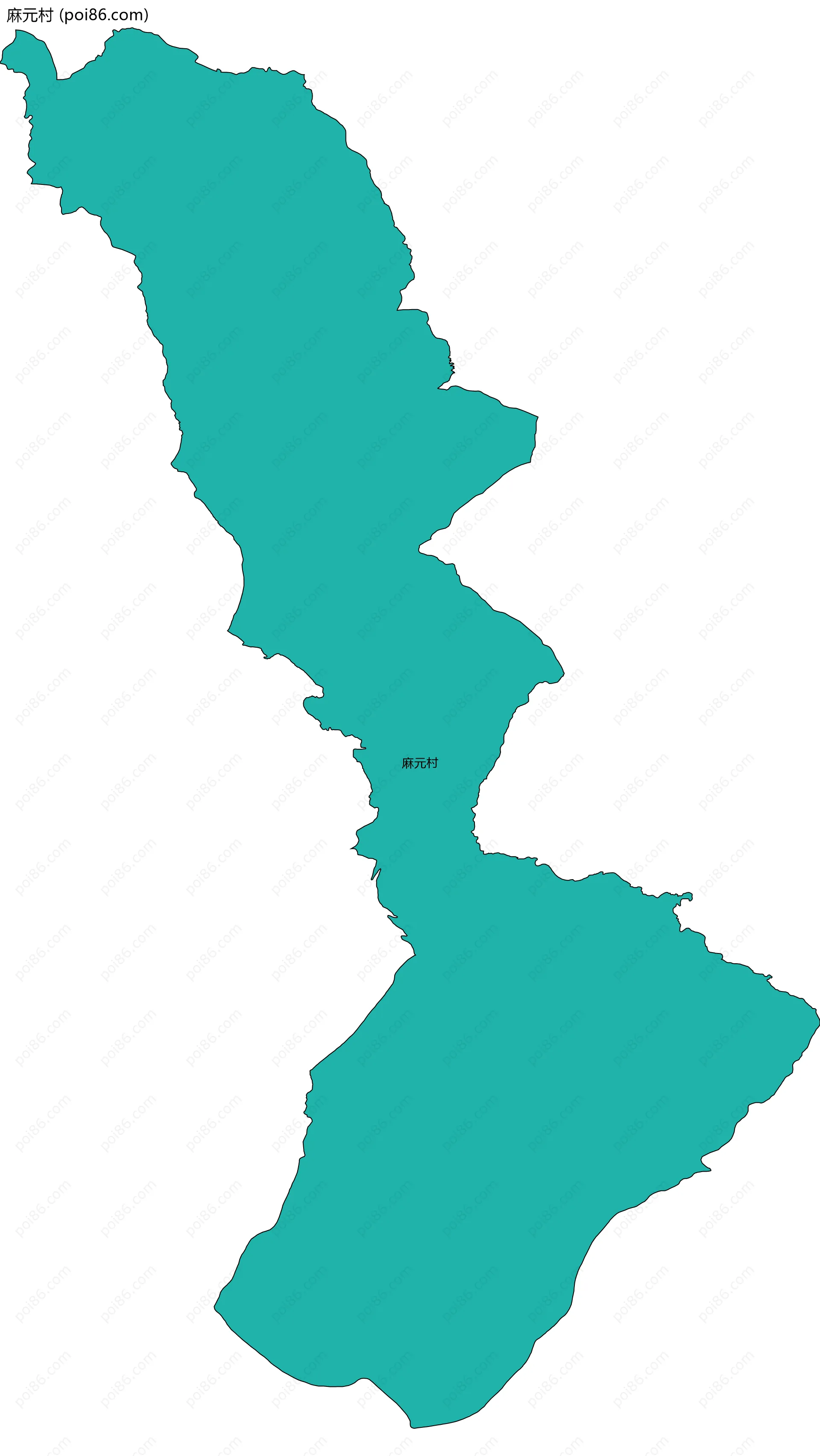 麻元村边界地图