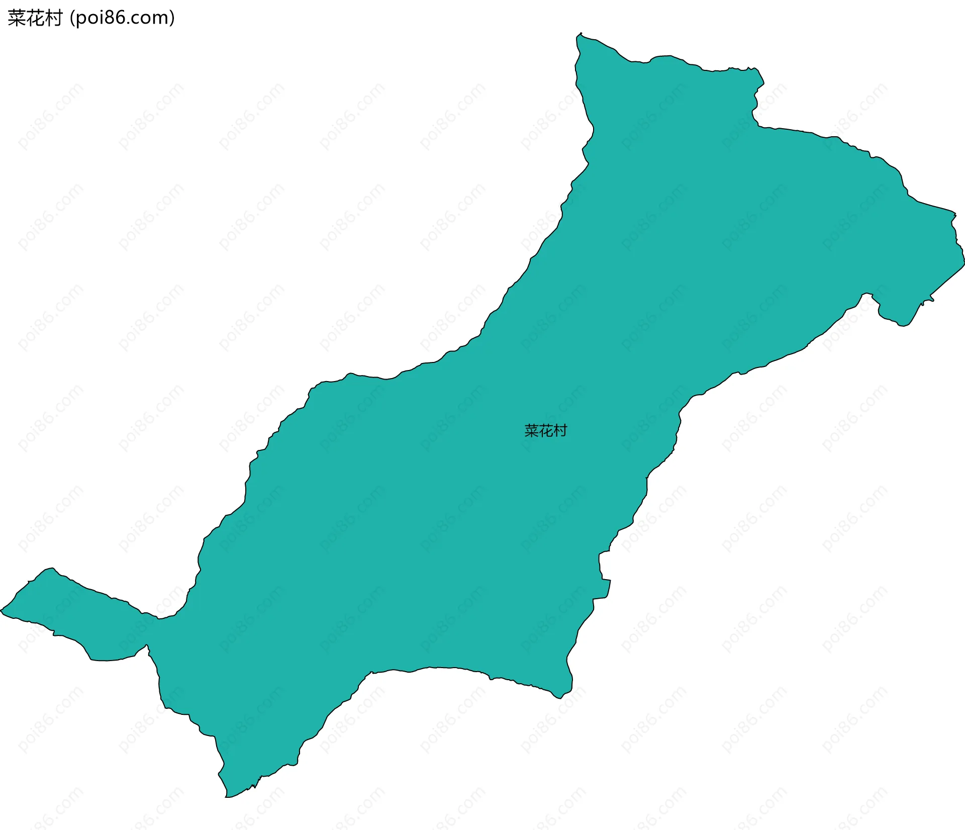 菜花村边界地图