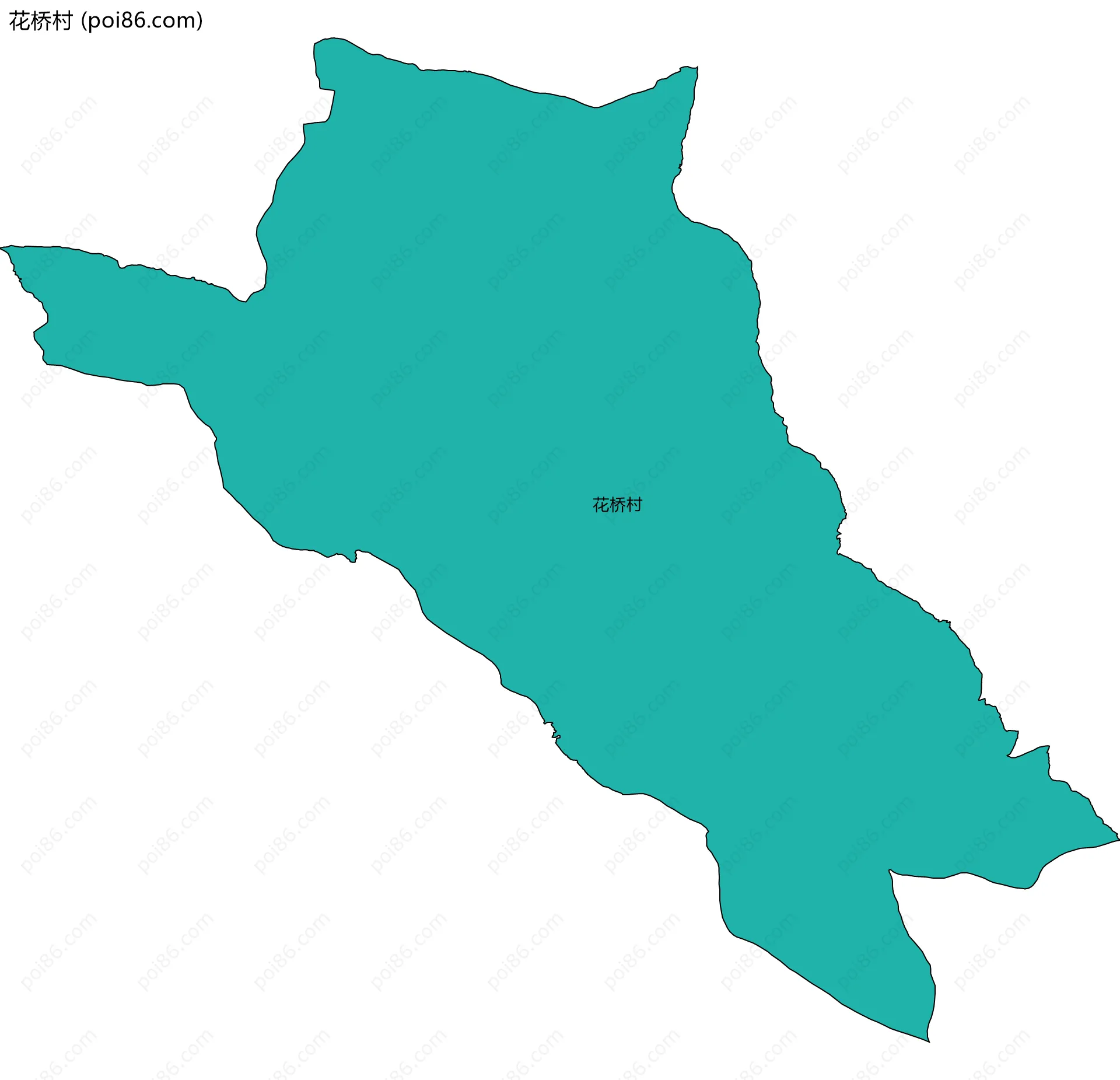 花桥村边界地图