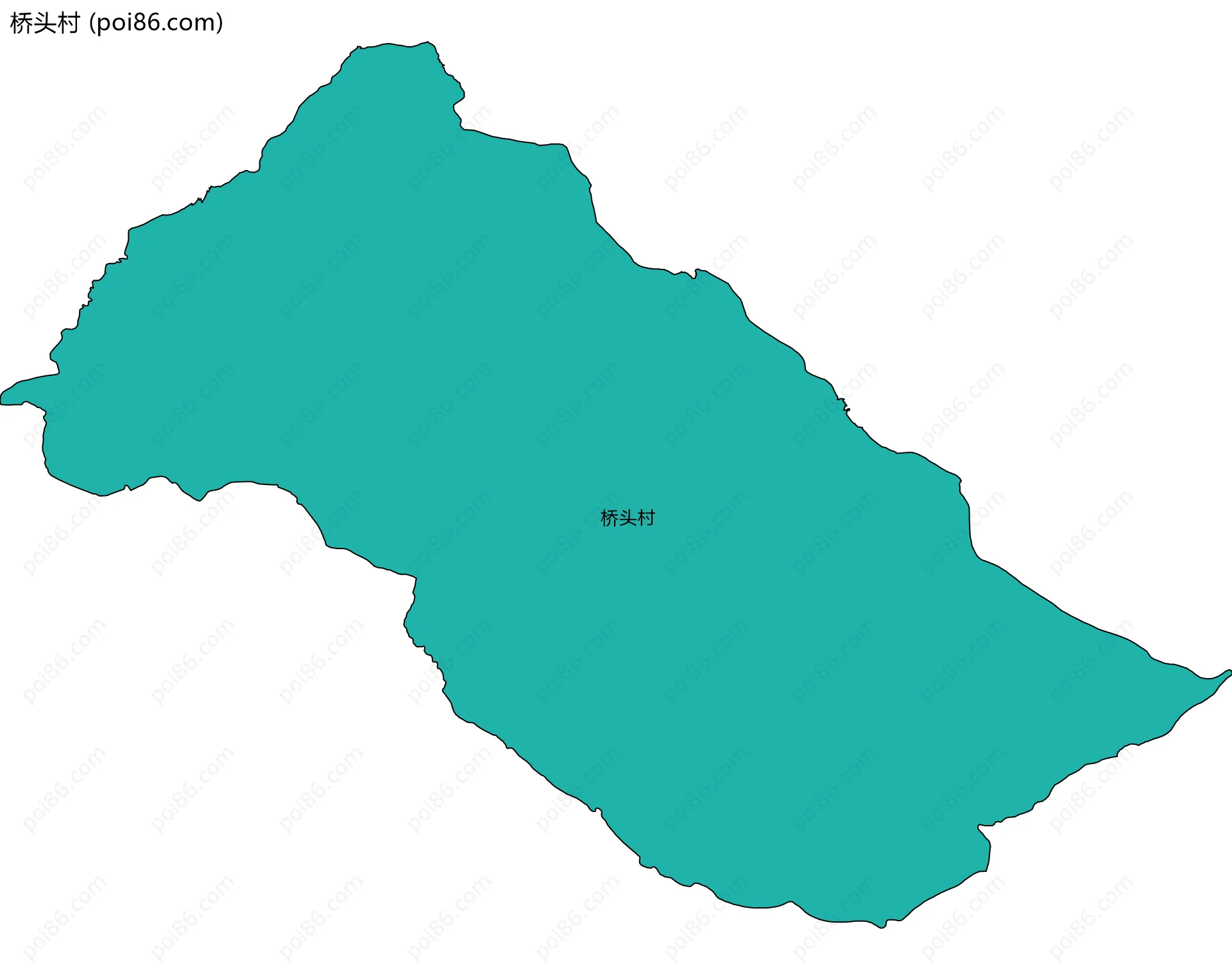 桥头村边界地图