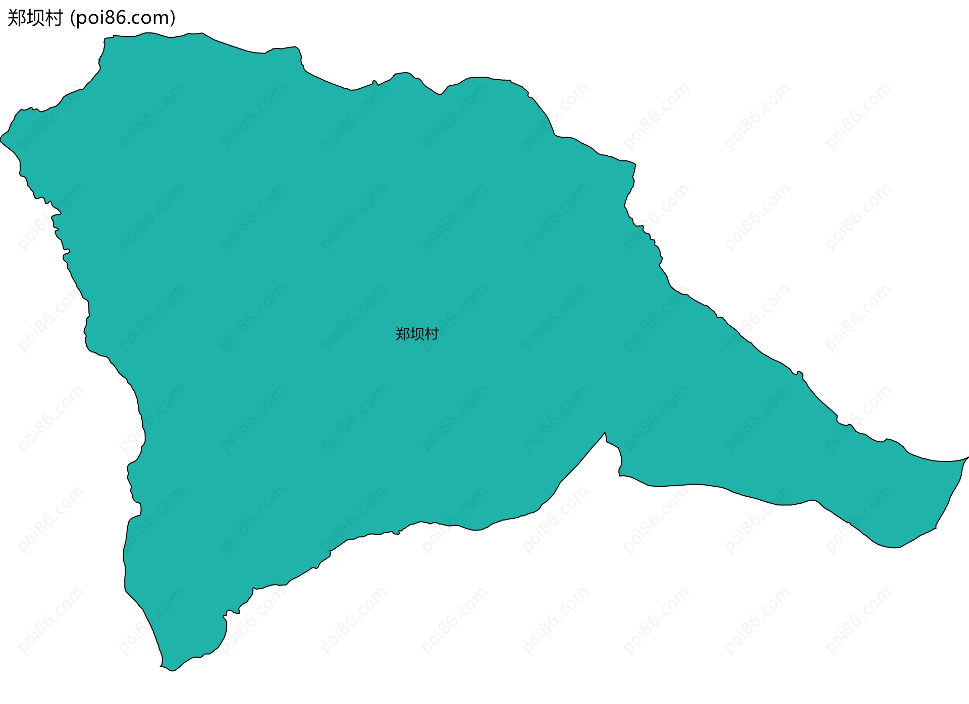 郑坝村边界地图