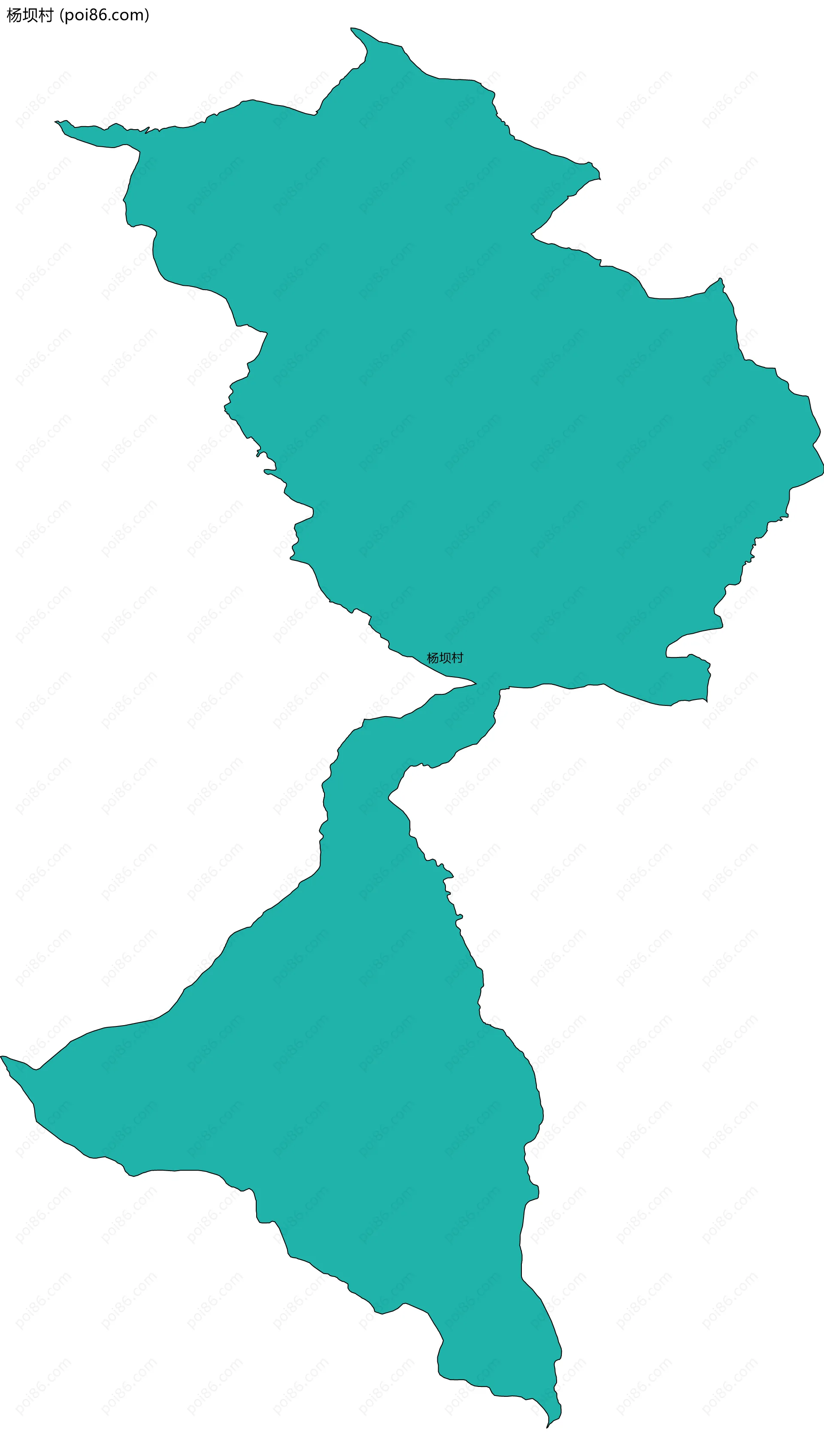 杨坝村边界地图