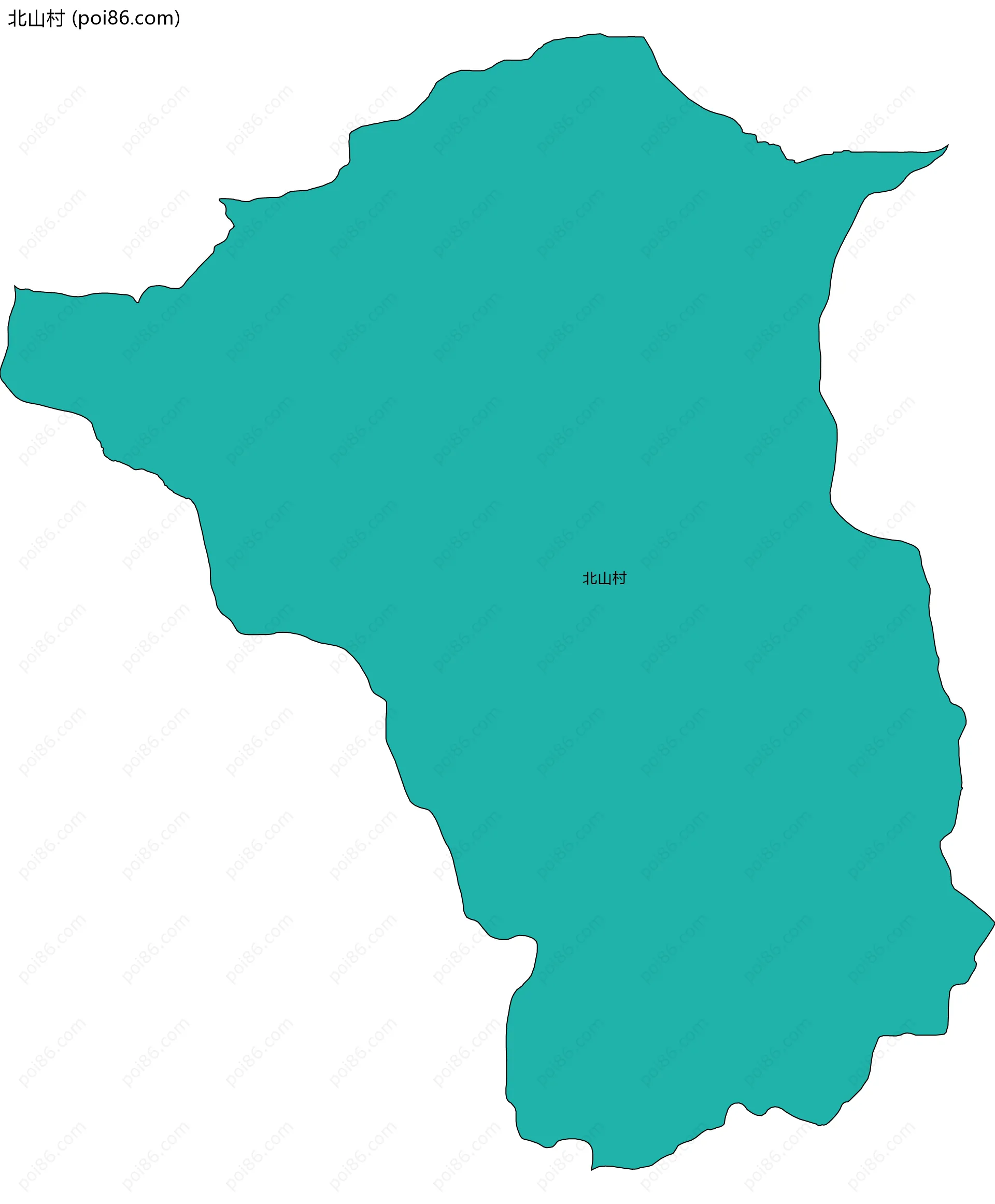 北山村边界地图