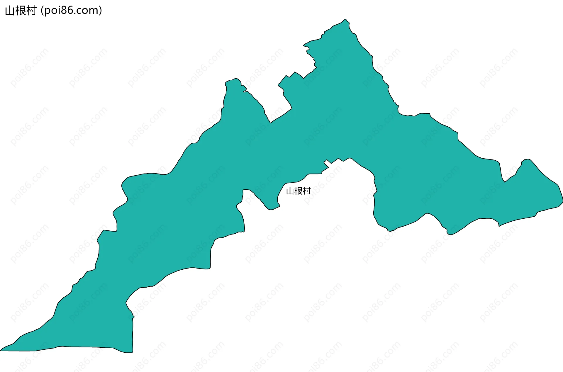 山根村边界地图